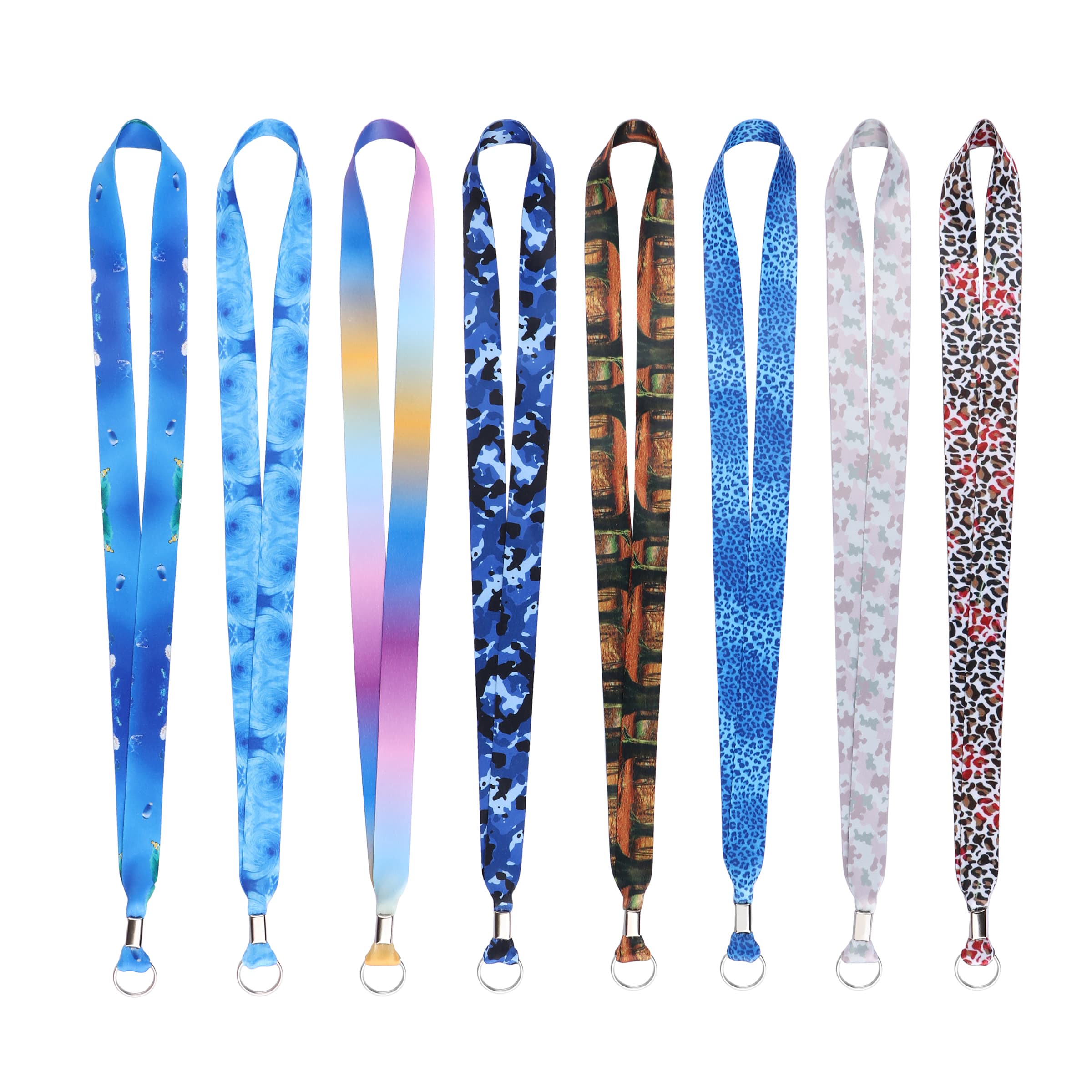 3/4" Full Color Polyester Lanyard Strap W/ Metal Key ring thumbnail 2