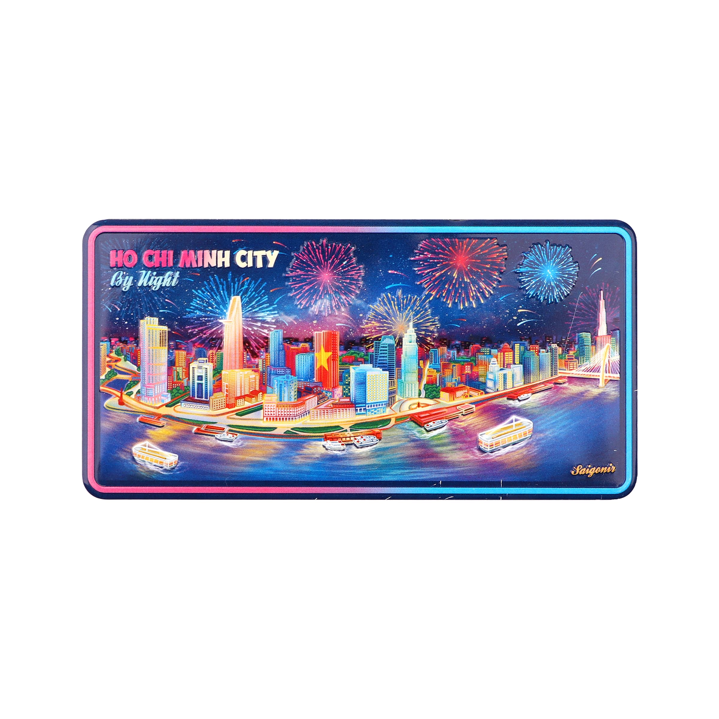 4.7"x 2.35" Embossed Custom 3D Metal Fridge Magnet Souvenir thumbnail 3