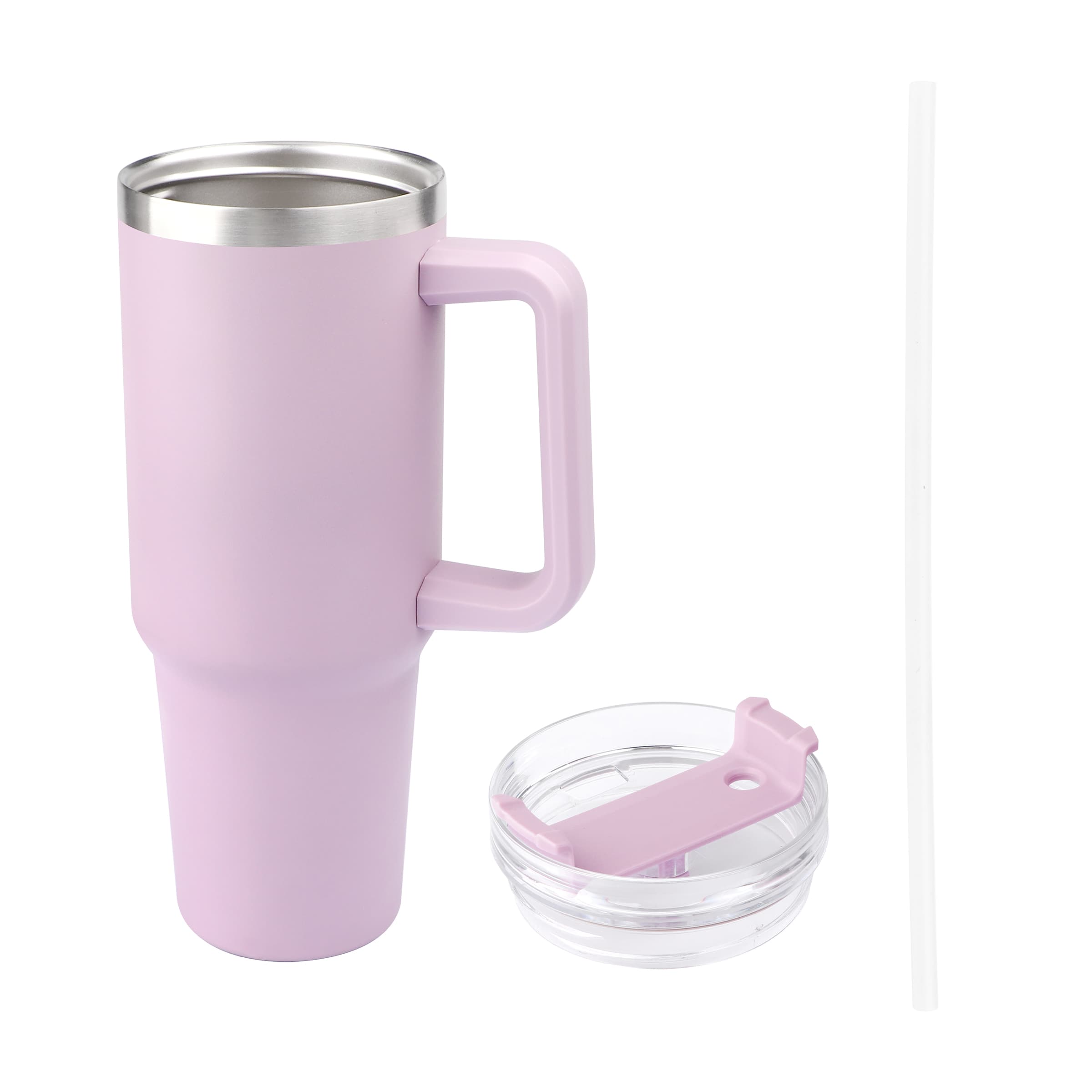40Oz Custom Insulated Tumbler with Handle and Straw thumbnail 19