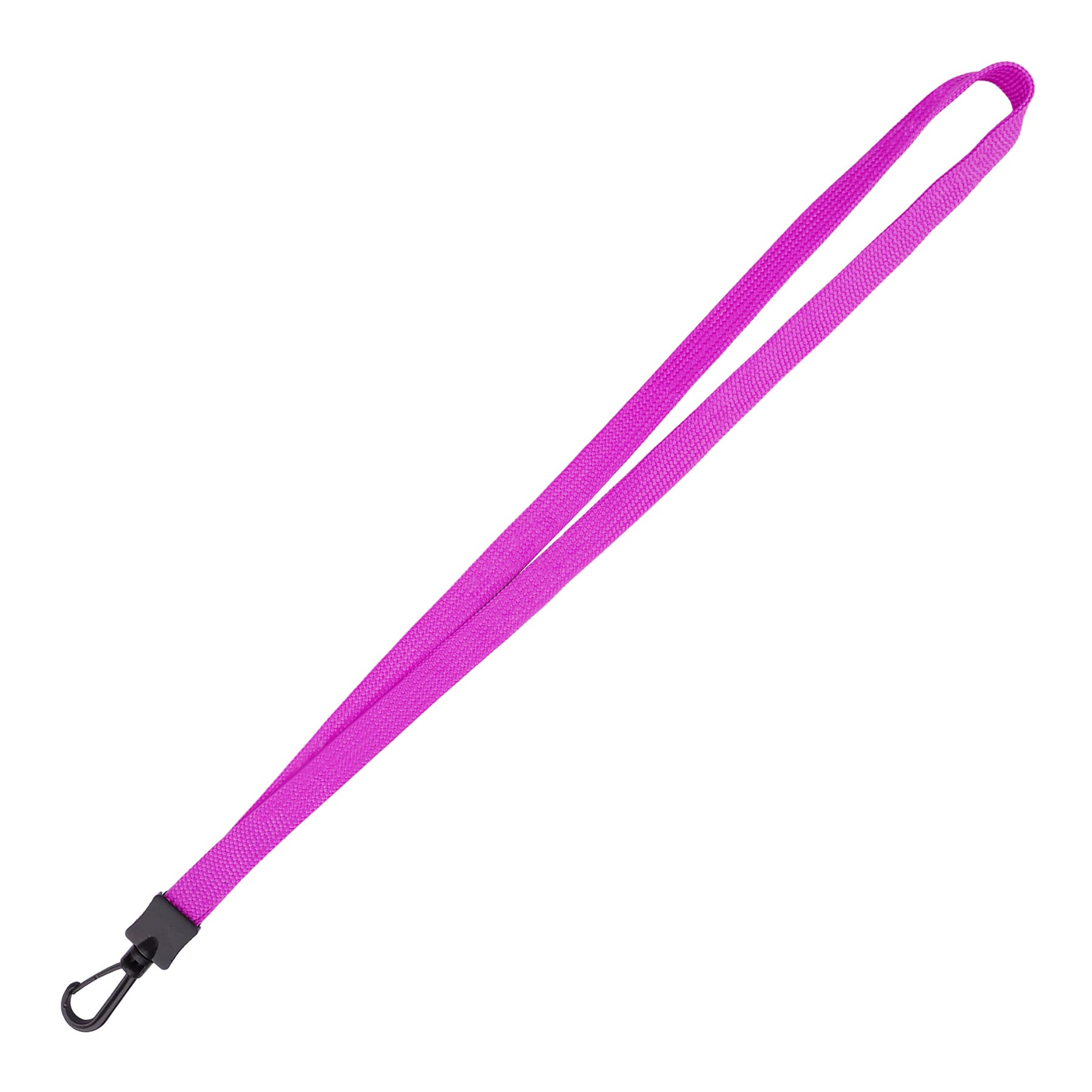 3/5" Polyester Flat Braid Lanyard Strap W/ Plastic J Hook thumbnail 5