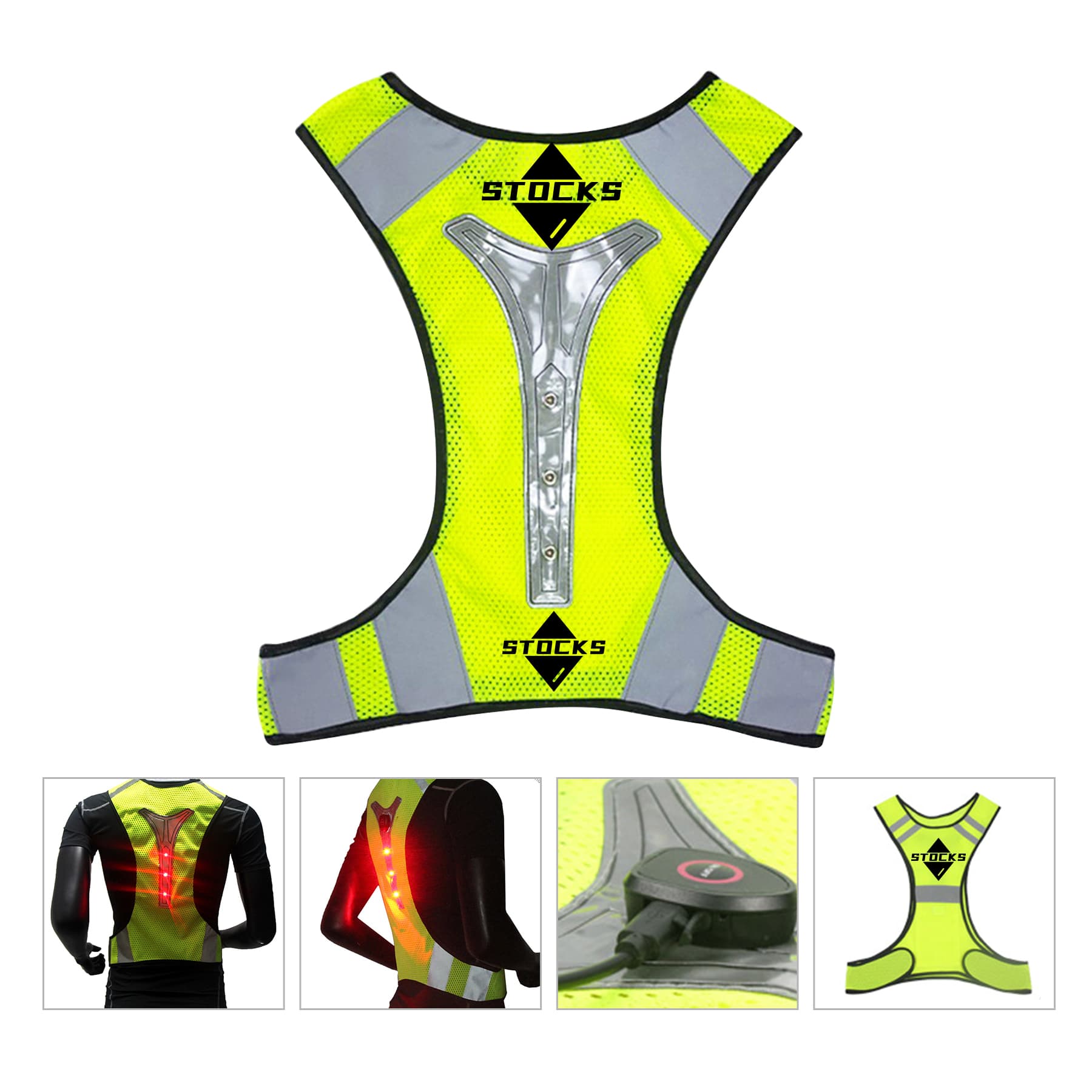 Led Lights Reflective Safety Vest