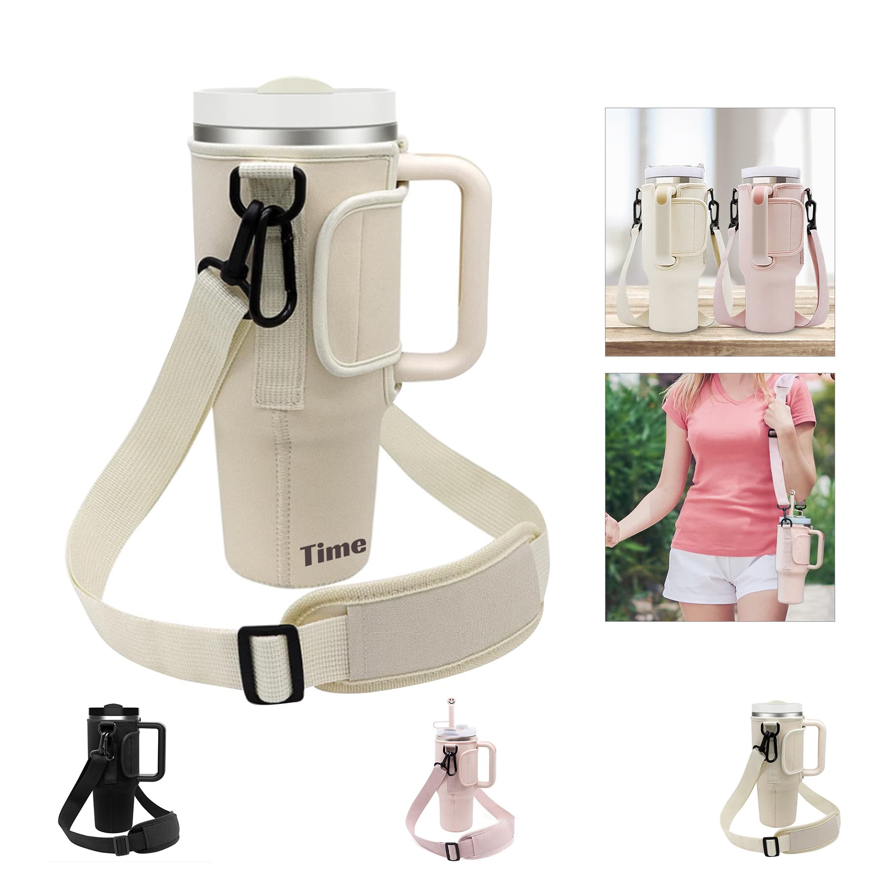 40OZ Bottle Pouch Holder with Adjustable Shoulder Strap