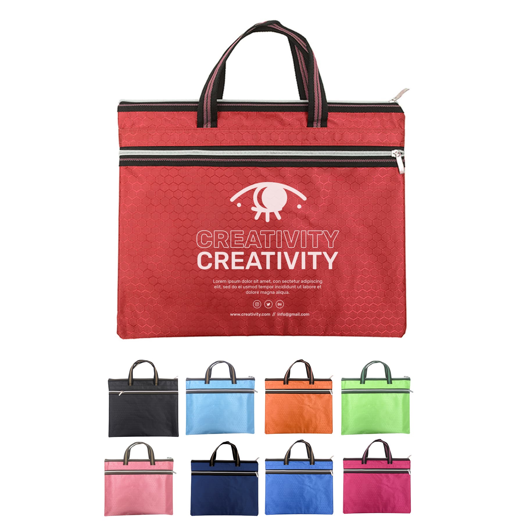 Portable Zipper Bussiness Briefcase