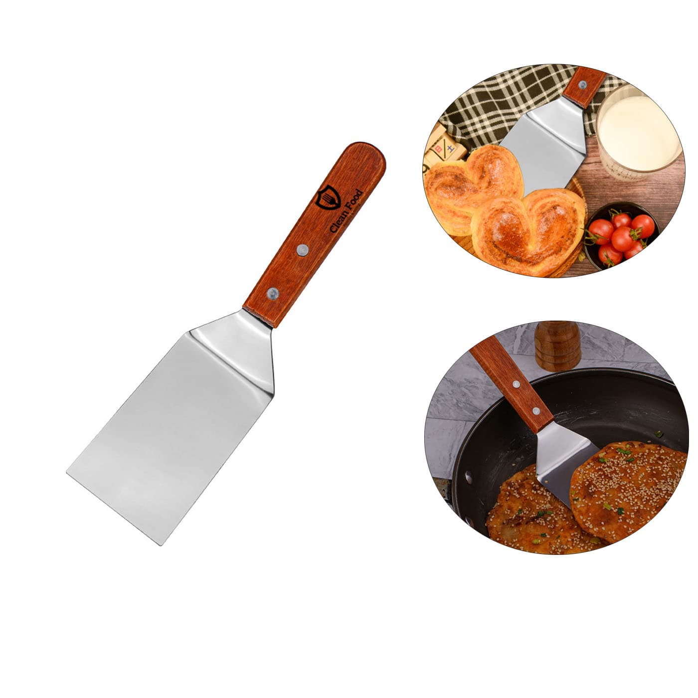 Stainless Steel Solid Face Grill Spatula