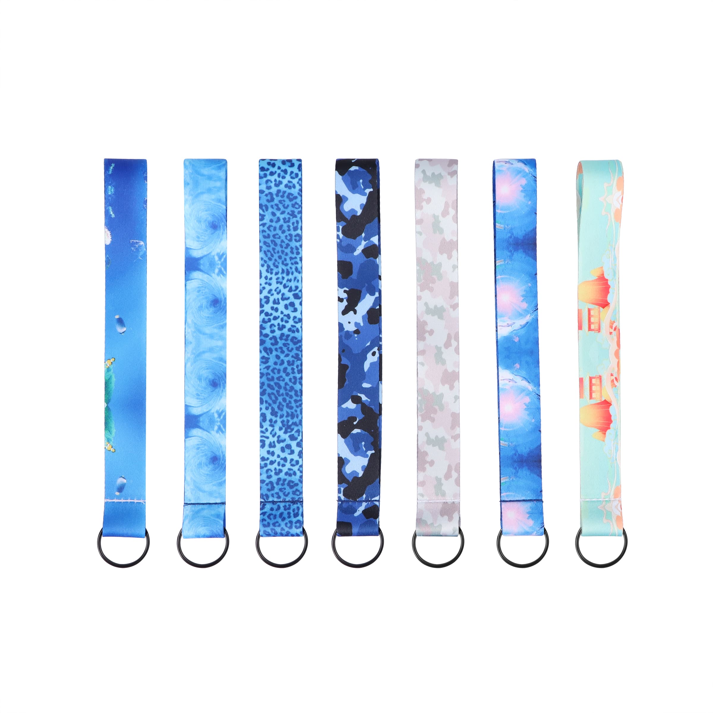3/4" Custom Polyester Wrist Keychain Lanyard W/ Split Ring thumbnail 3