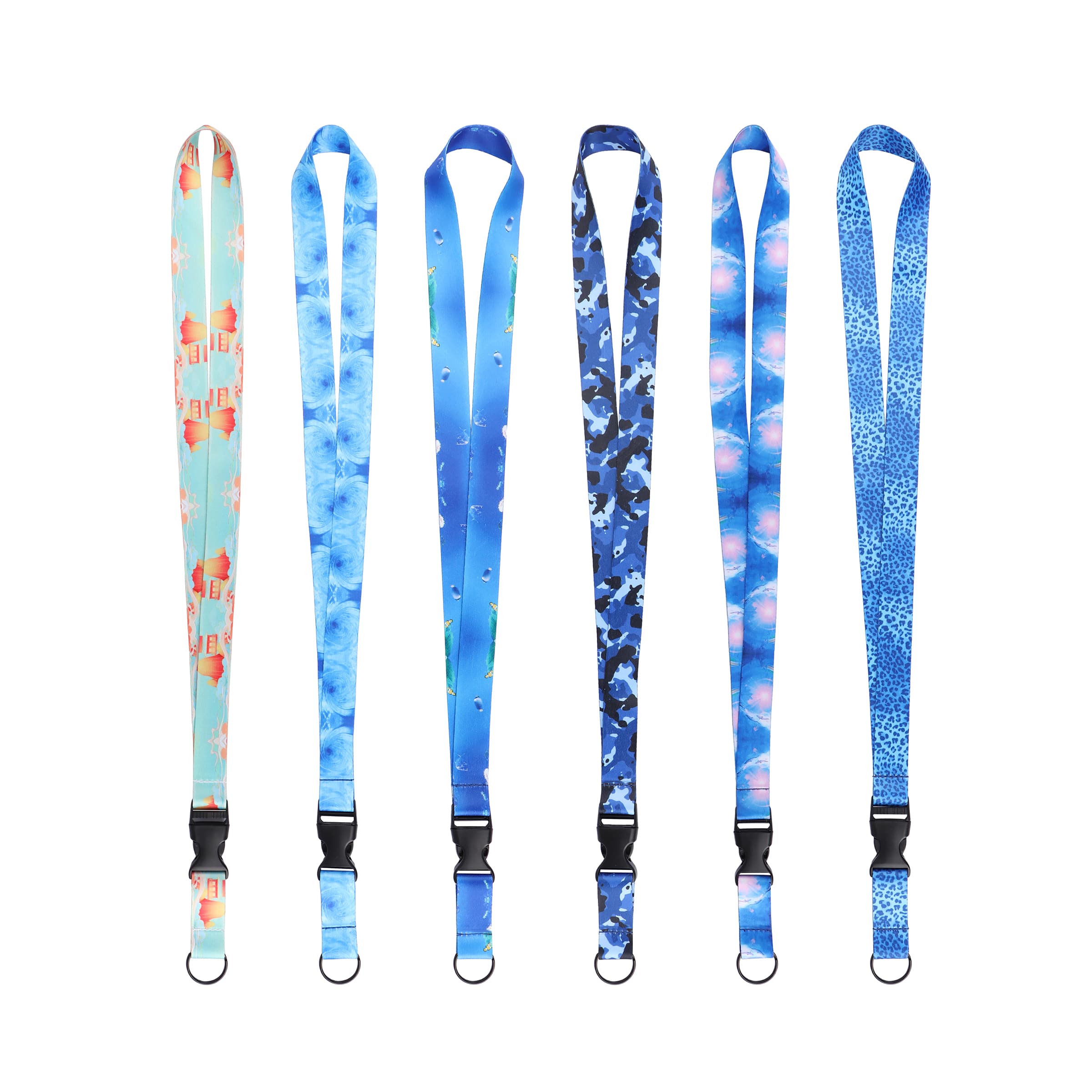 3/4" Dye Sublimated Detachable Neck Badge Lanyard for Keys thumbnail 3