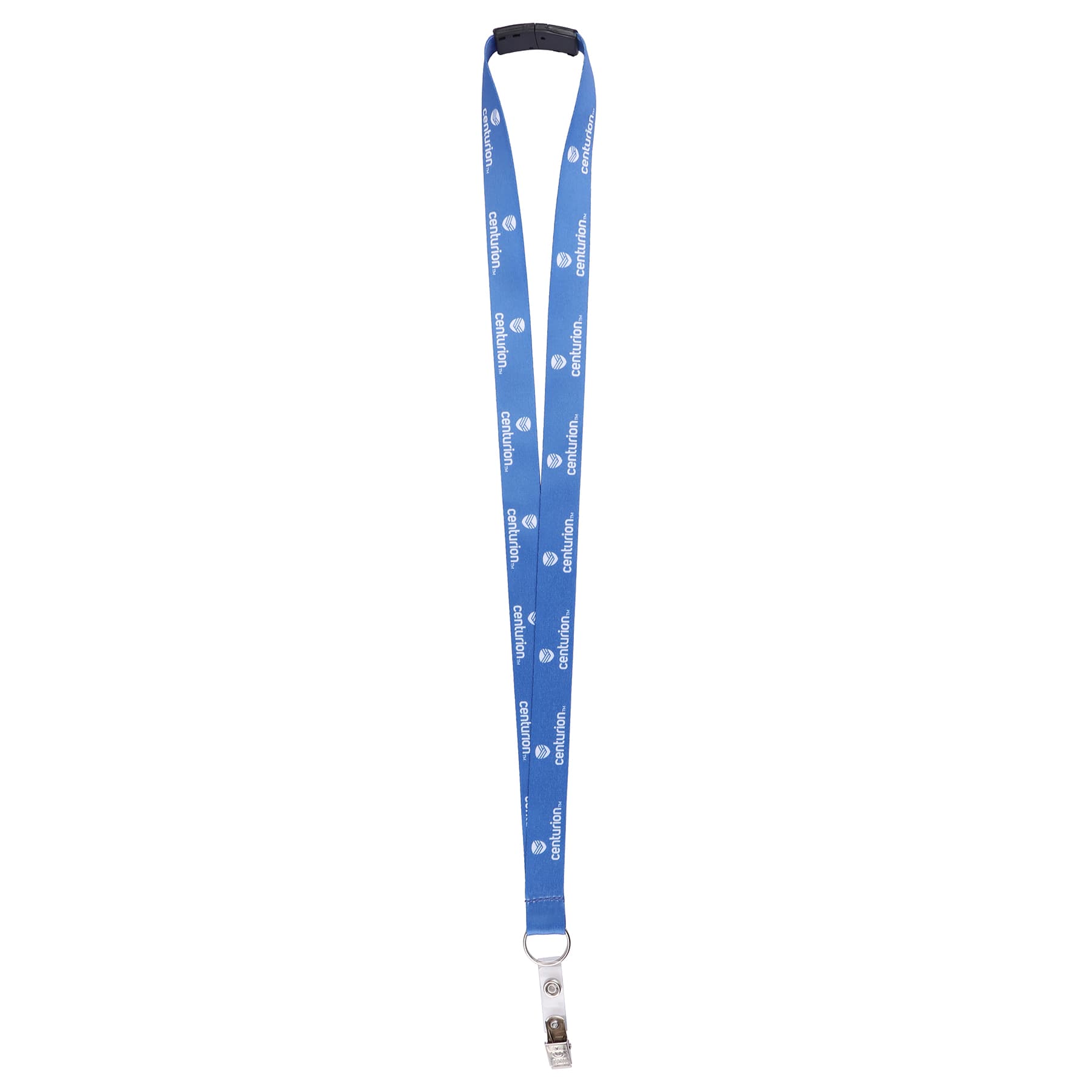 3/4" Polyester Breakaway Lanyard W/ Bulldog Clip & Ring