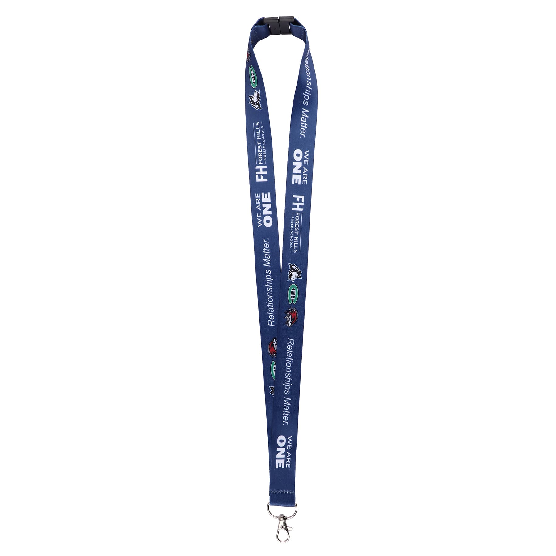 1" Polyester Breakaway Lanyard for ID Badges W/ Lobster Claw thumbnail 2