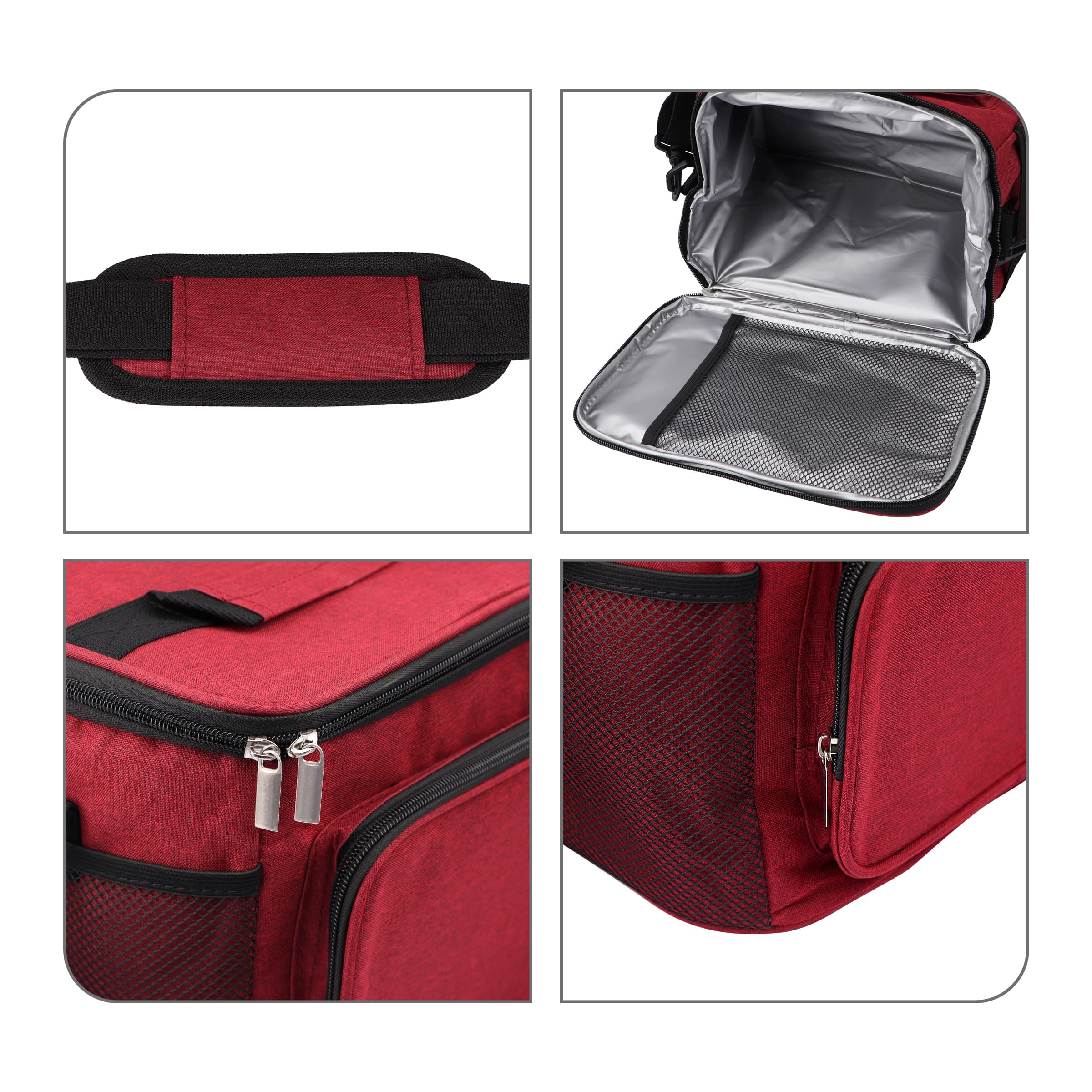 10L Insulated Cooler Bag for Lunch W/ Shoulder Strap&Handles thumbnail 2