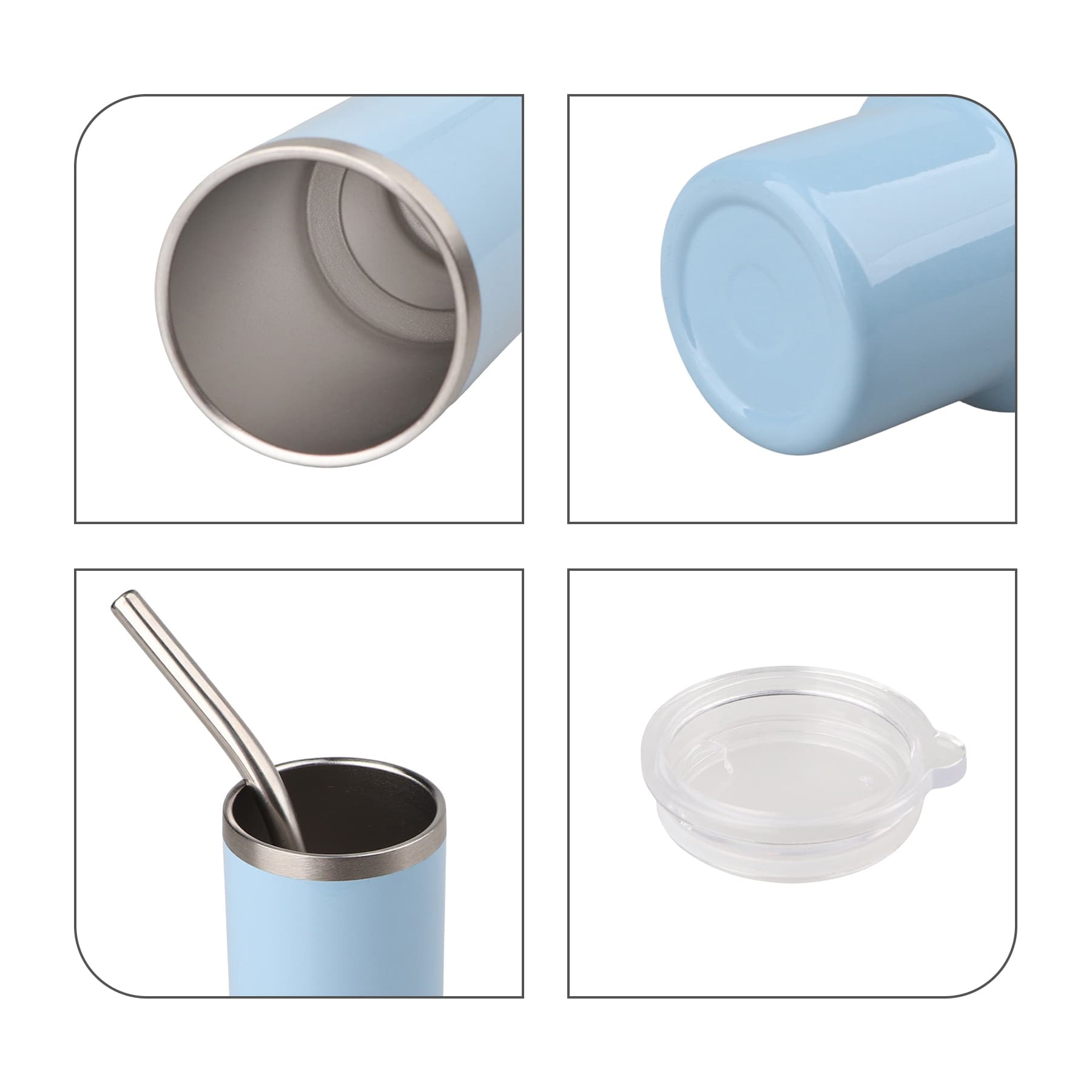 Mini Tumbler Shot Glass 2 Oz With Straw Lid