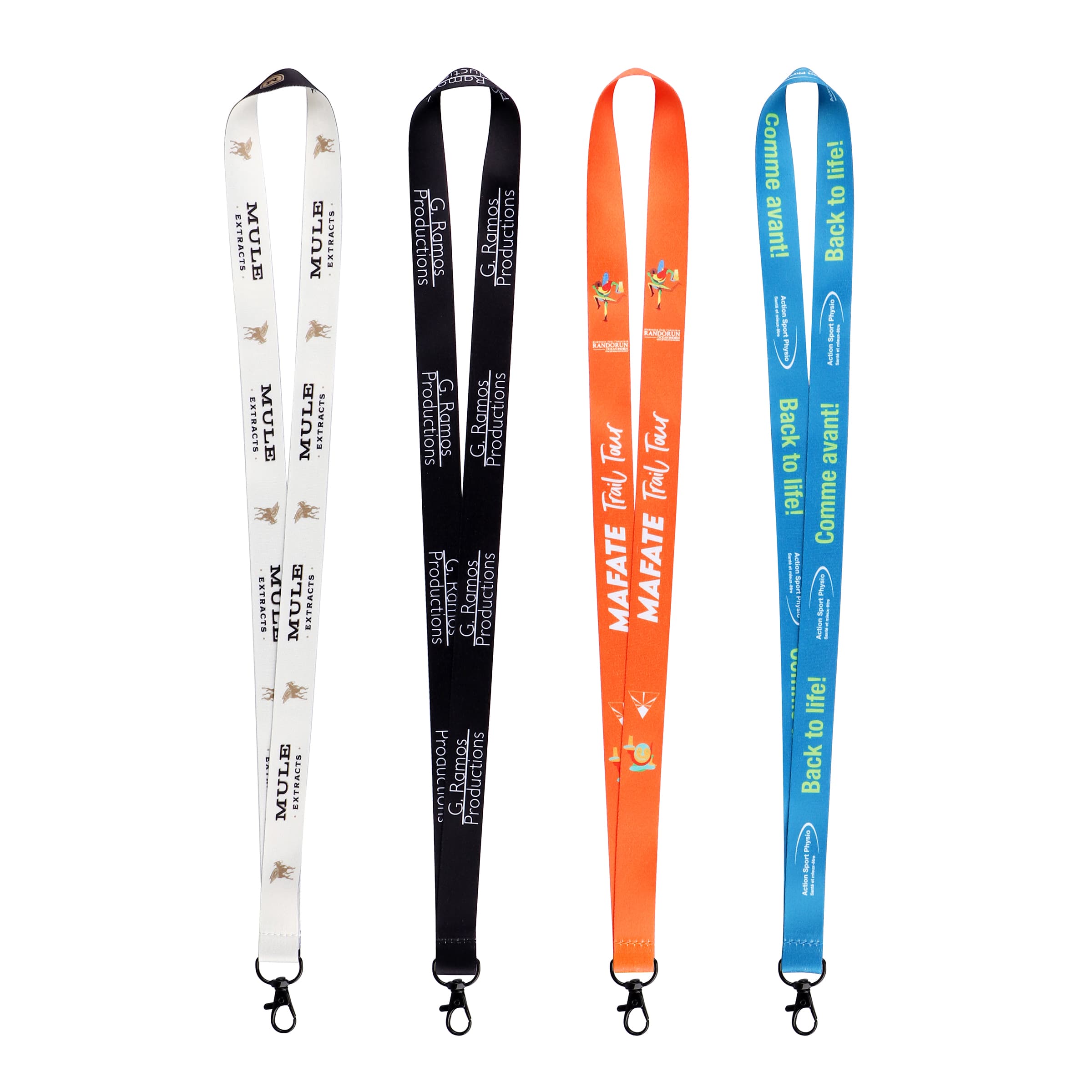 3/4" Custom Lanyards For ID Badges W/ Black Swivel Clasp thumbnail 2