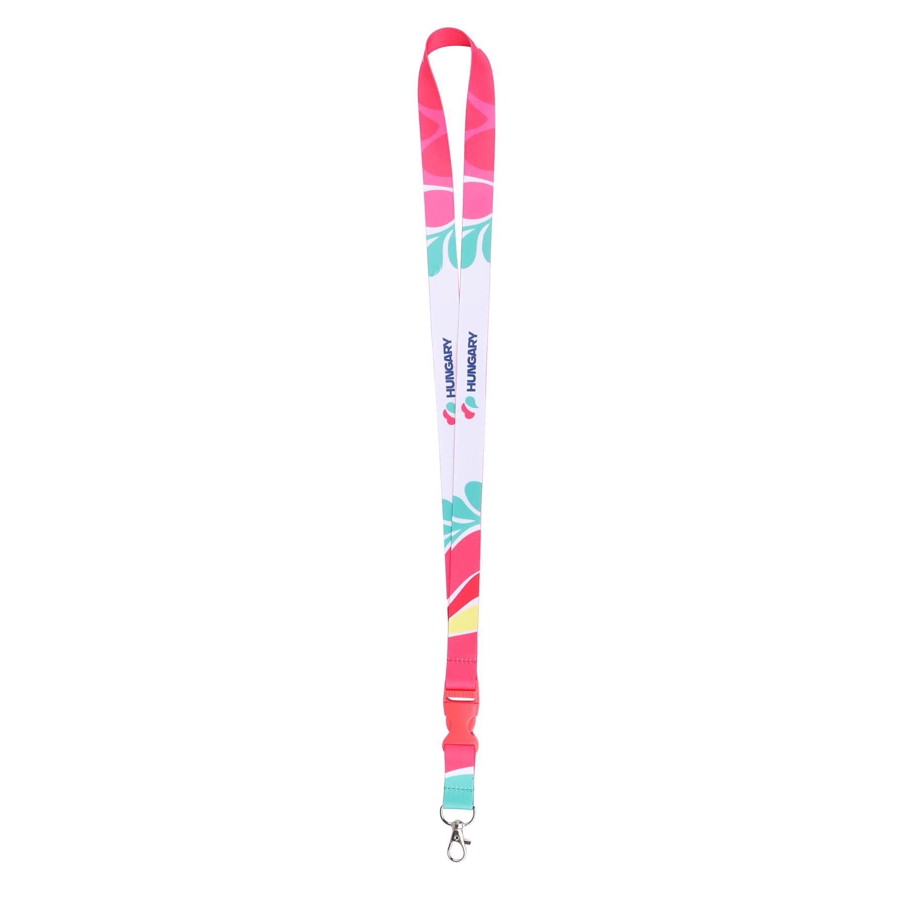 3/4" Polyester Detachable Lanyards Keychain W/ Swivel Hook thumbnail 3