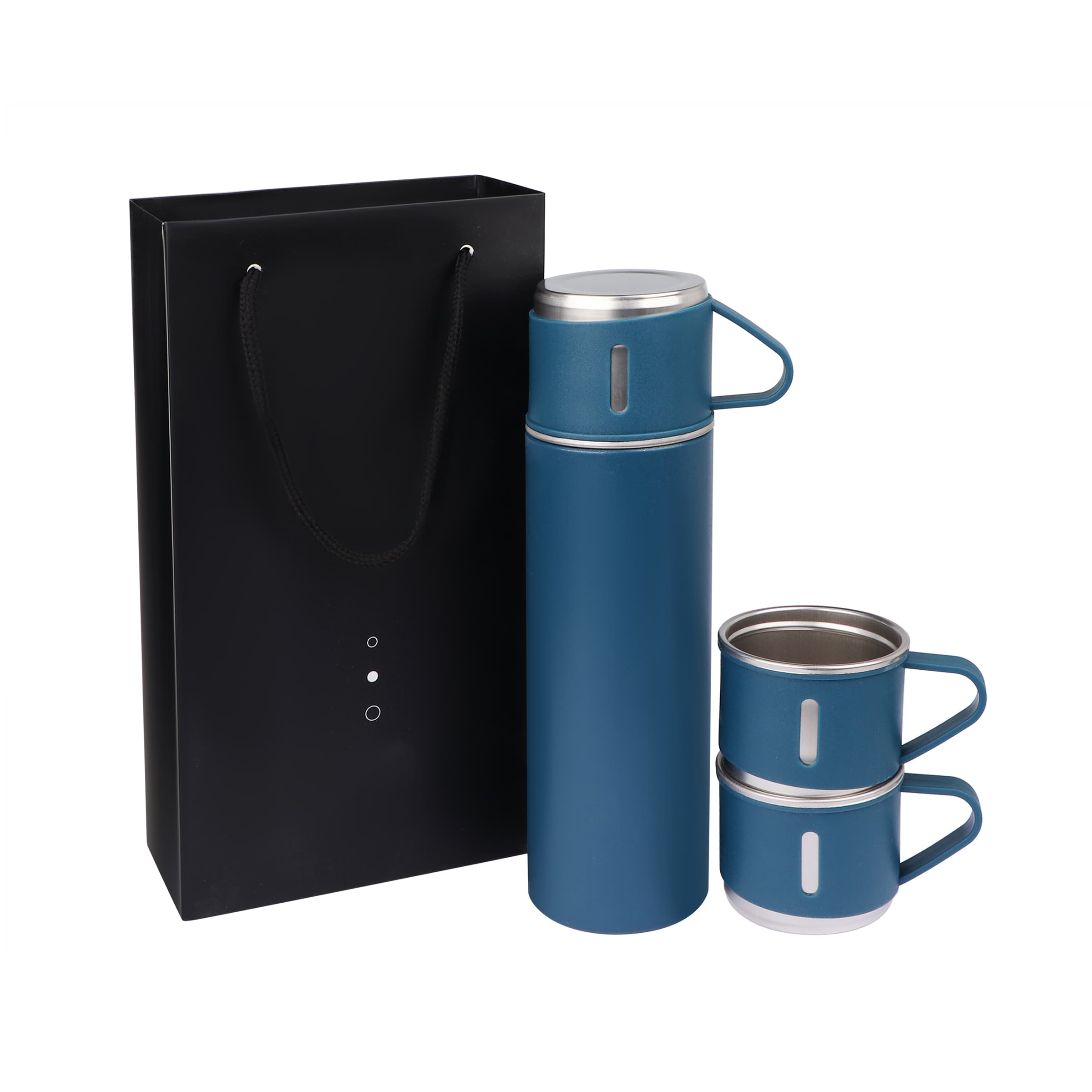 17Oz Vacuum Insulated Thermo Water Bottle with 3 Mug Lids thumbnail 3
