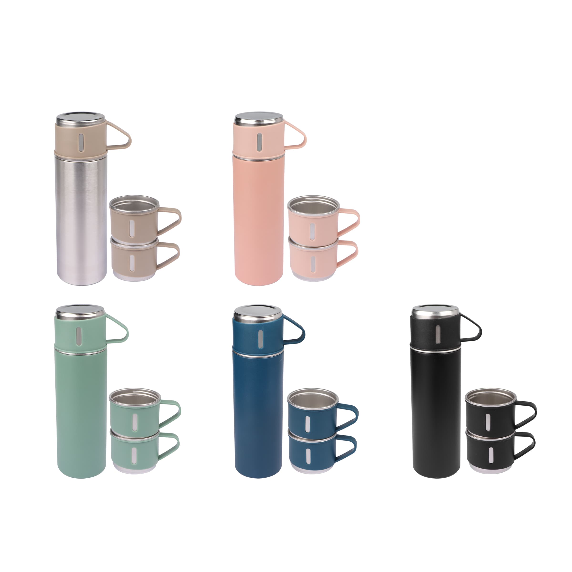 17Oz Vacuum Insulated Thermo Water Bottle with 3 Mug Lids thumbnail 7