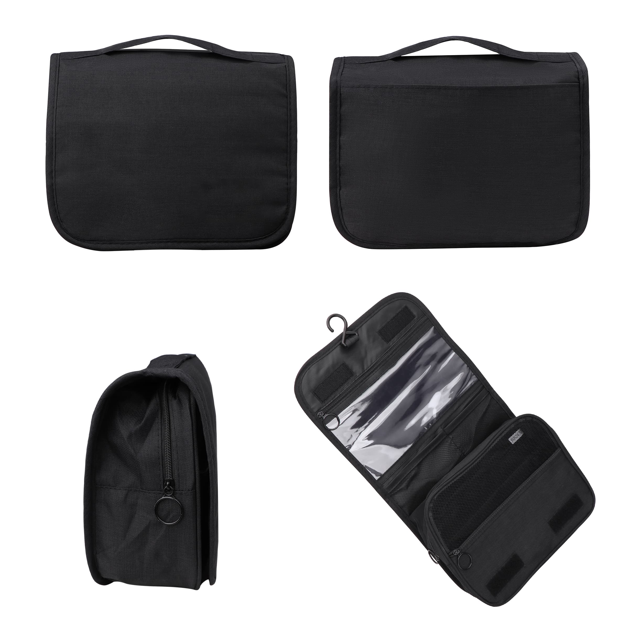 Foldable Travel Toiletry Bag W/ Hanging Hook & Handle thumbnail 4
