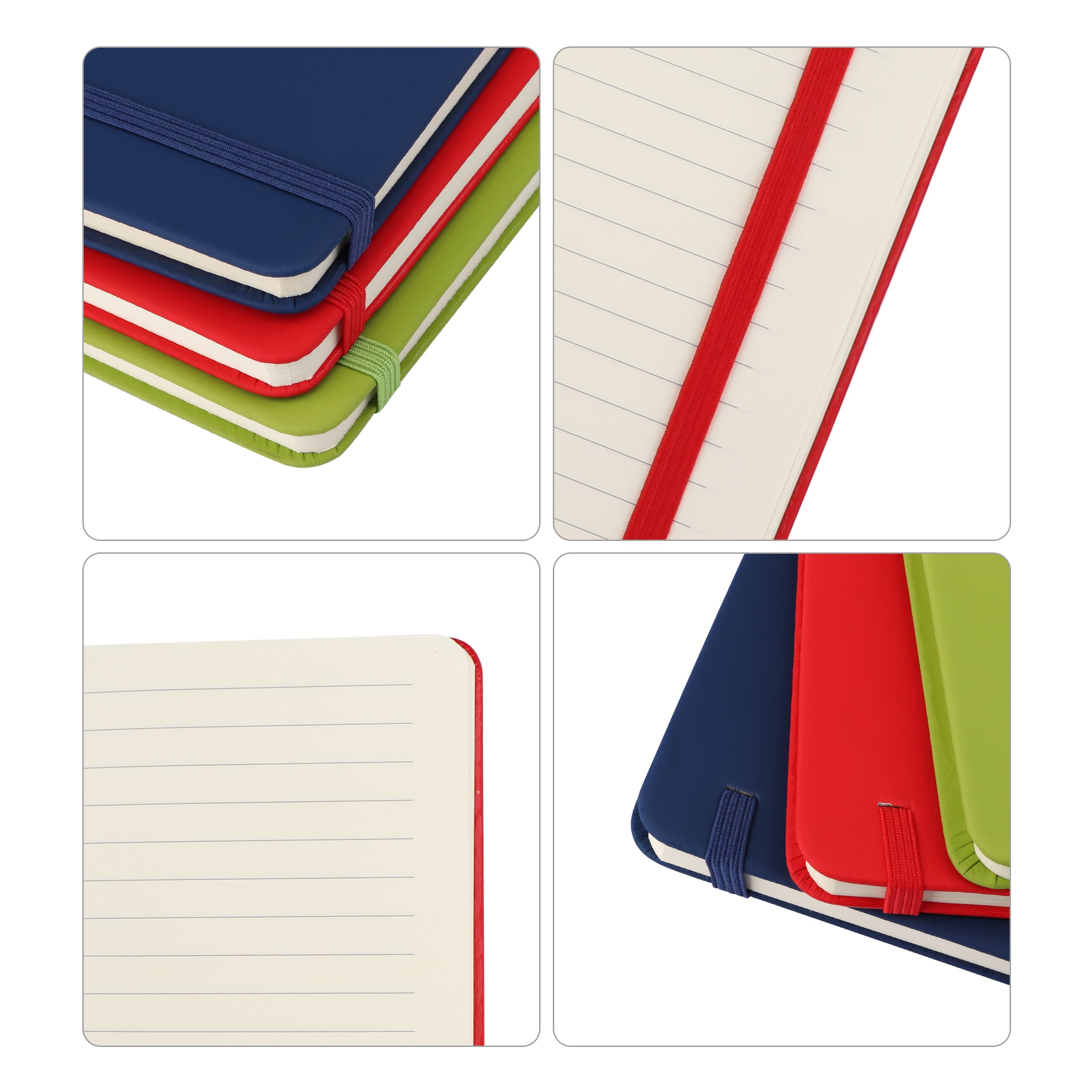 A6 Soft Touch Pocket Journal Notebook W/ Elastic Band  thumbnail 22