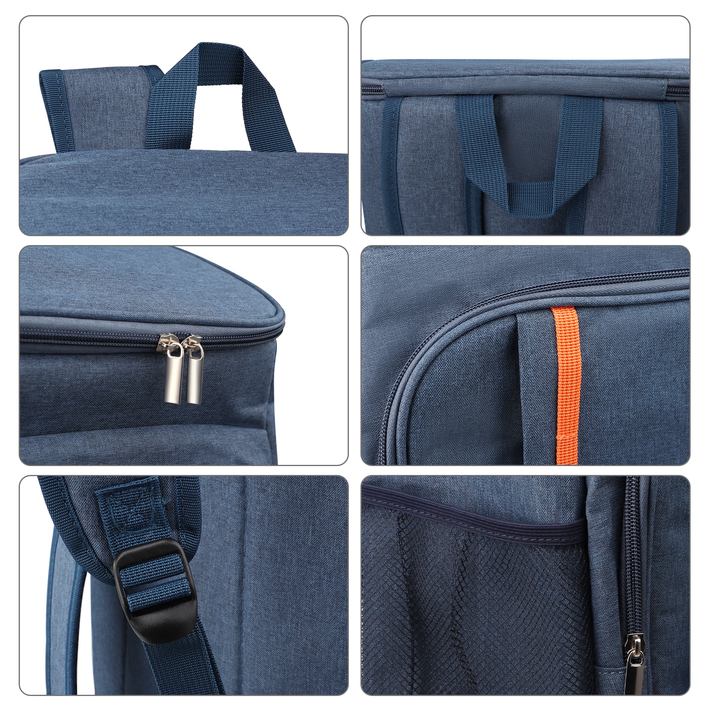 23L Large Oxford Zipper Insulated Backpack Cooler Bag thumbnail 5
