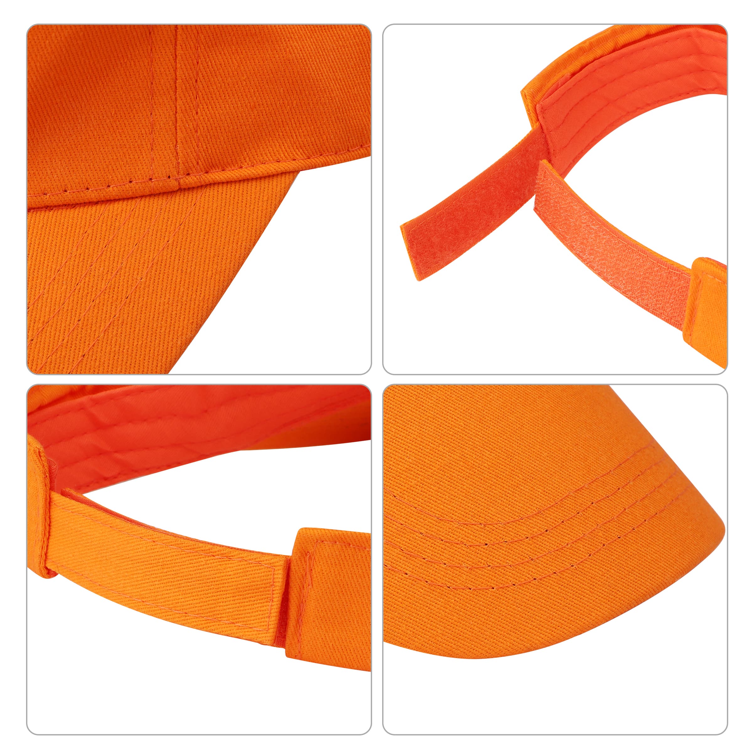 Empty Top Pure Cotton Sun Visor Hats W/ Adjustable Size thumbnail 3
