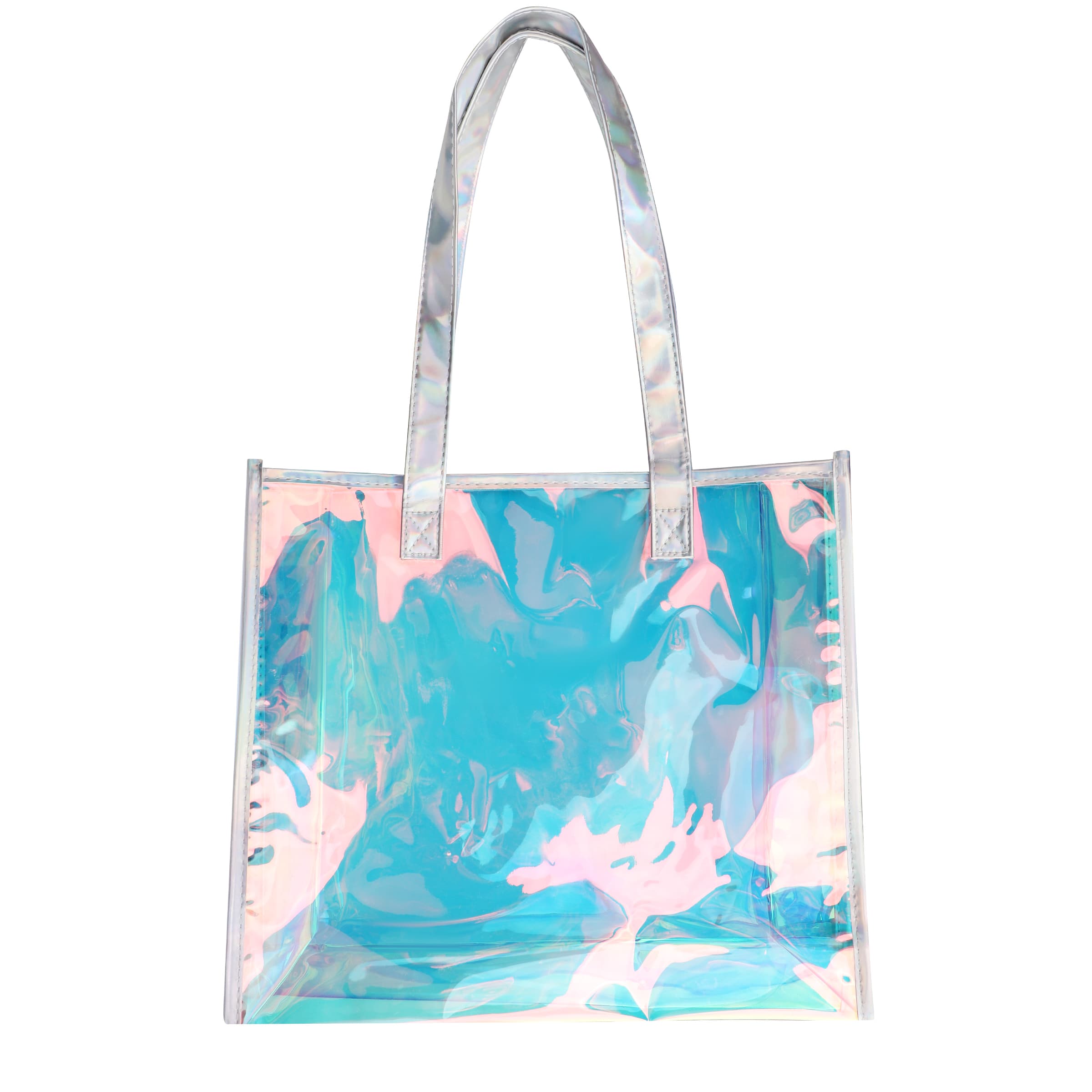 Waterproof TPU Holographic Clear Tote Bag W/ Handle