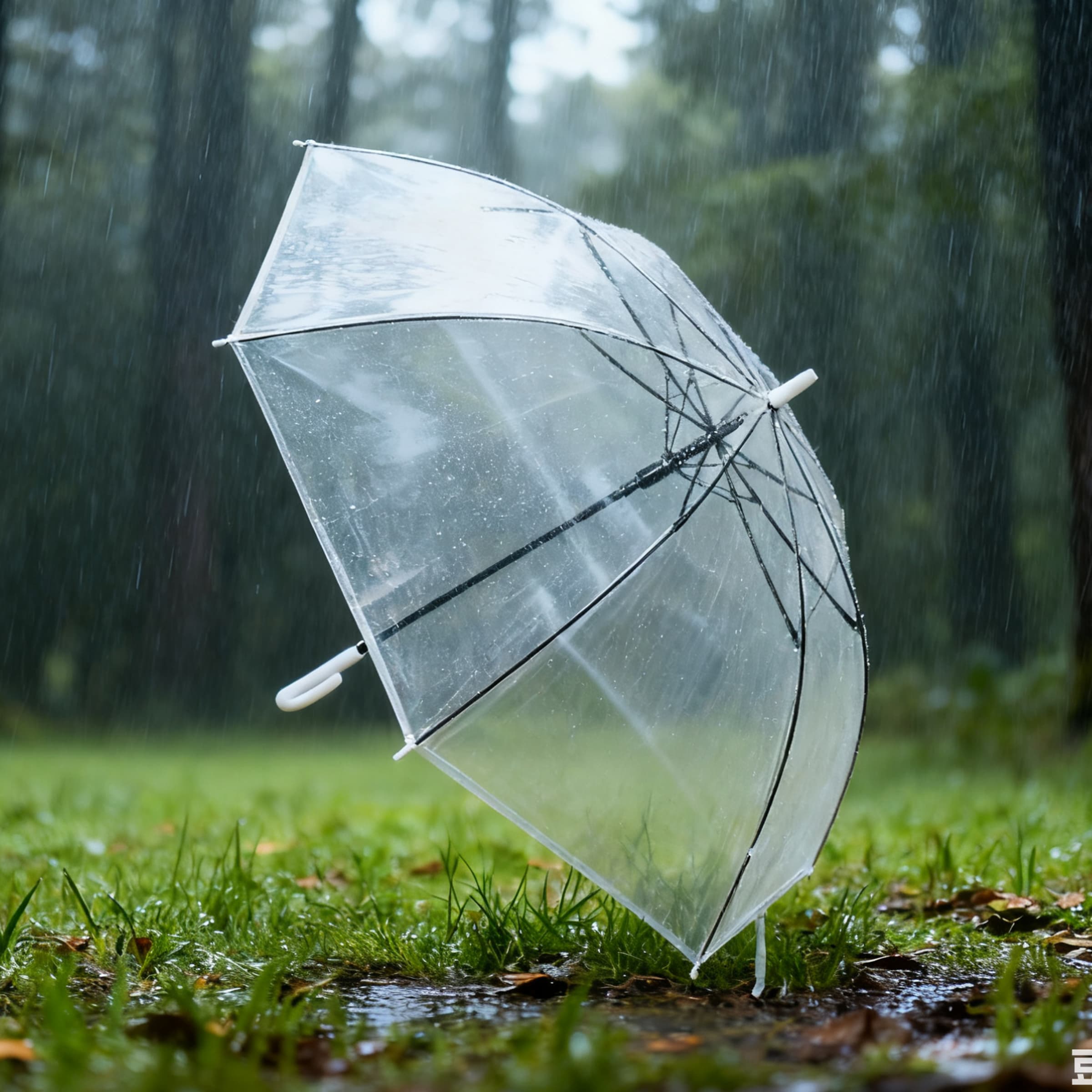 46"Arc Auto Open Clear Umbrella W/ Reinforced Frame thumbnail 3