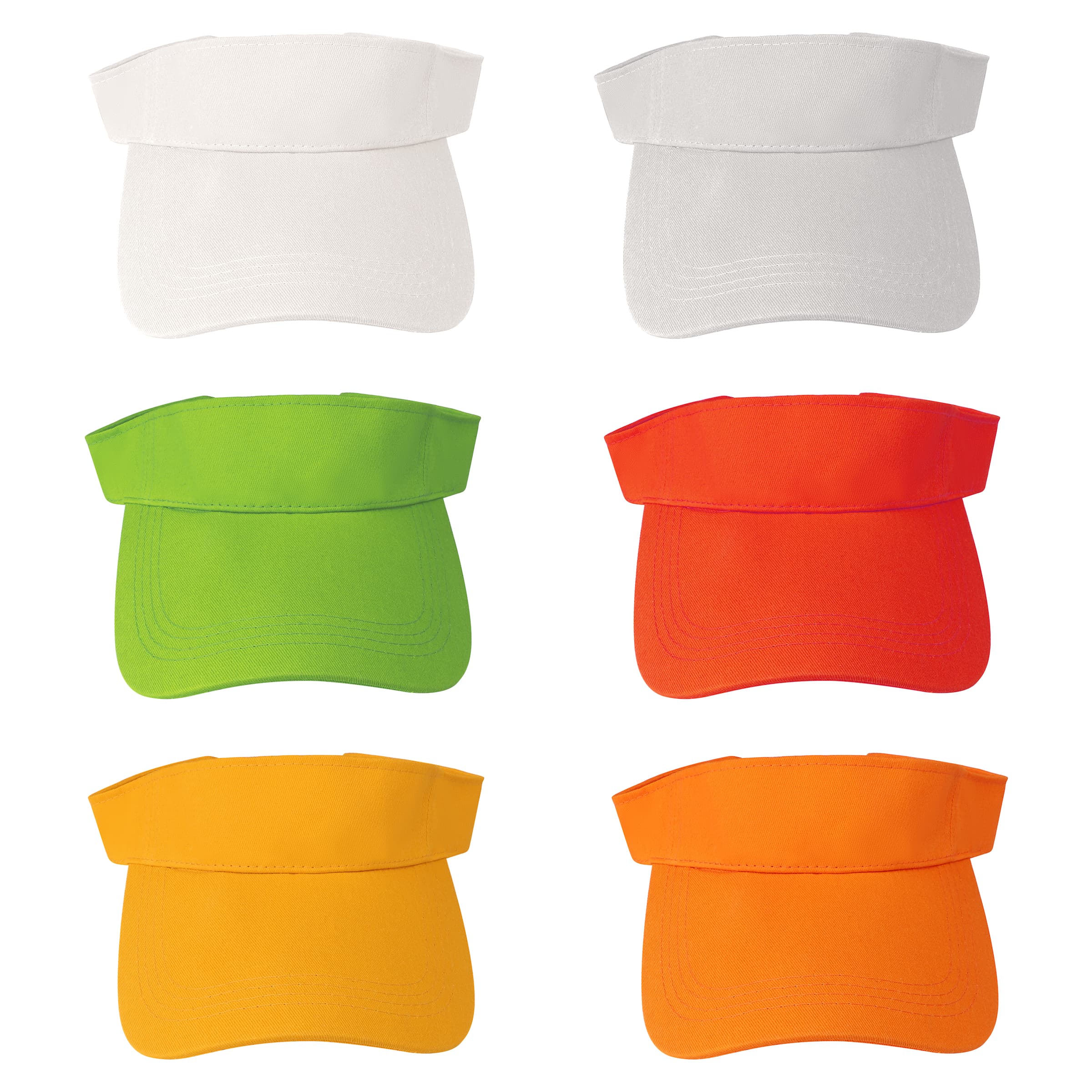 Empty Top Pure Cotton Sun Visor Hats W/ Adjustable Size thumbnail 2