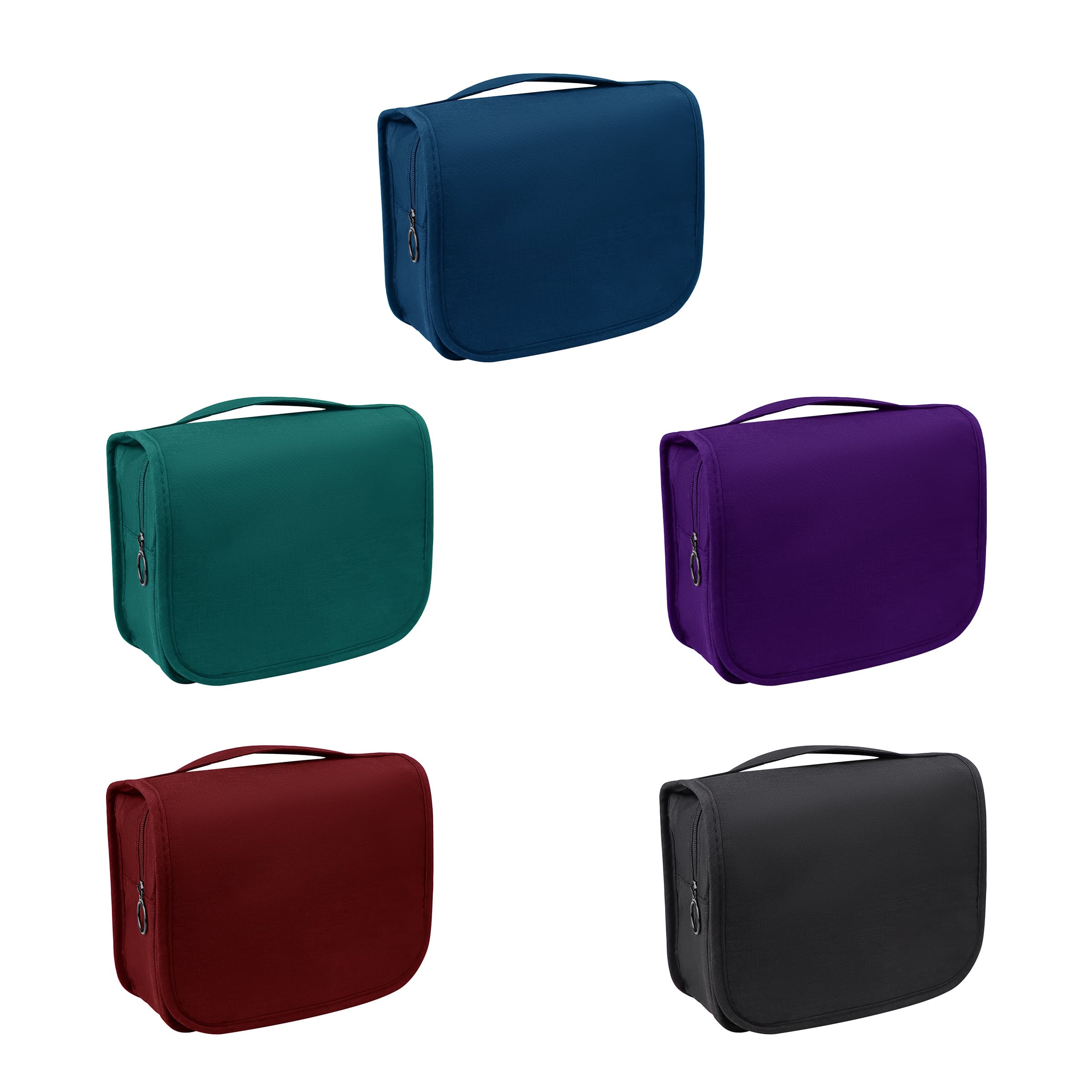 Foldable Travel Toiletry Bag W/ Hanging Hook & Handle thumbnail 2