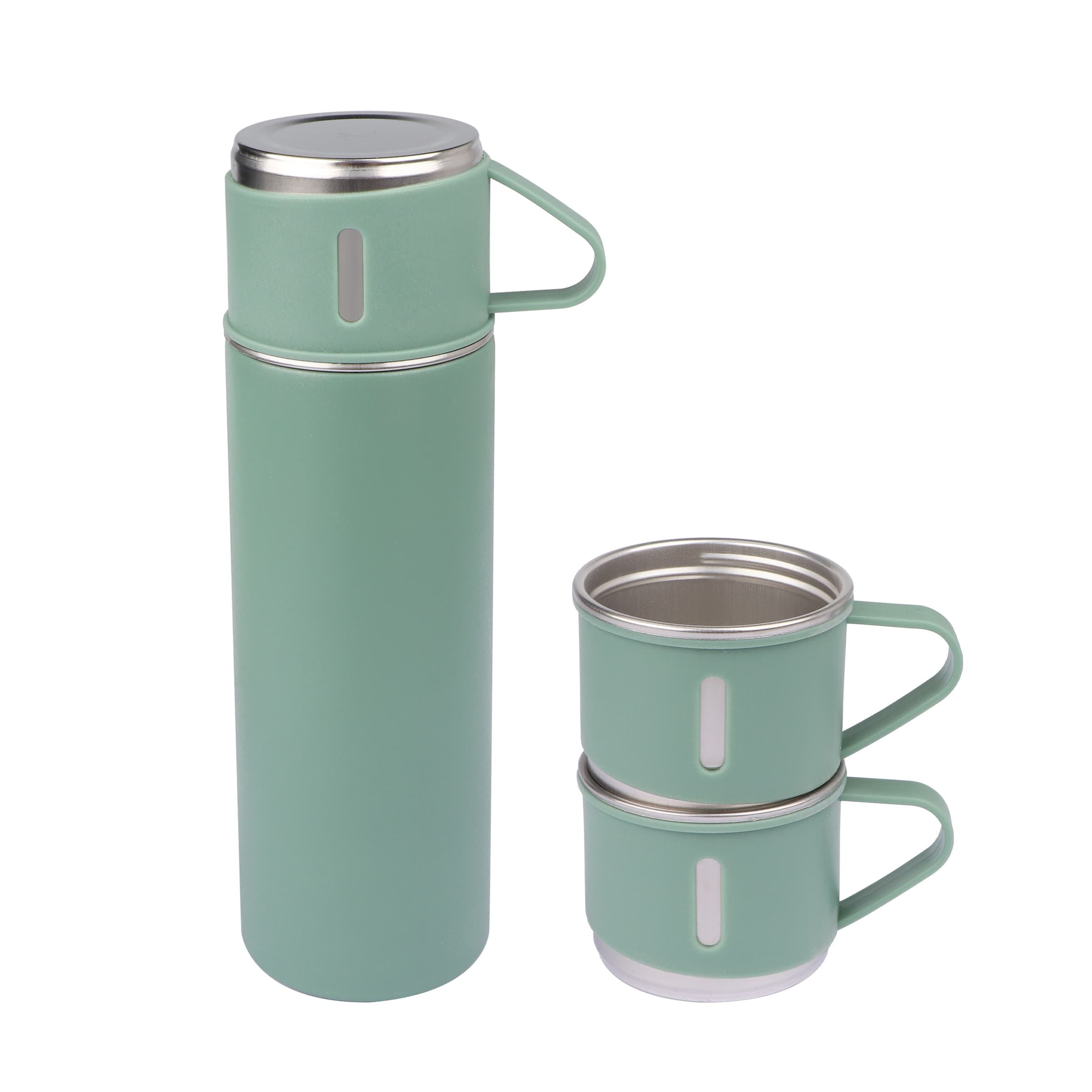 17Oz Vacuum Insulated Thermo Water Bottle with 3 Mug Lids thumbnail 11