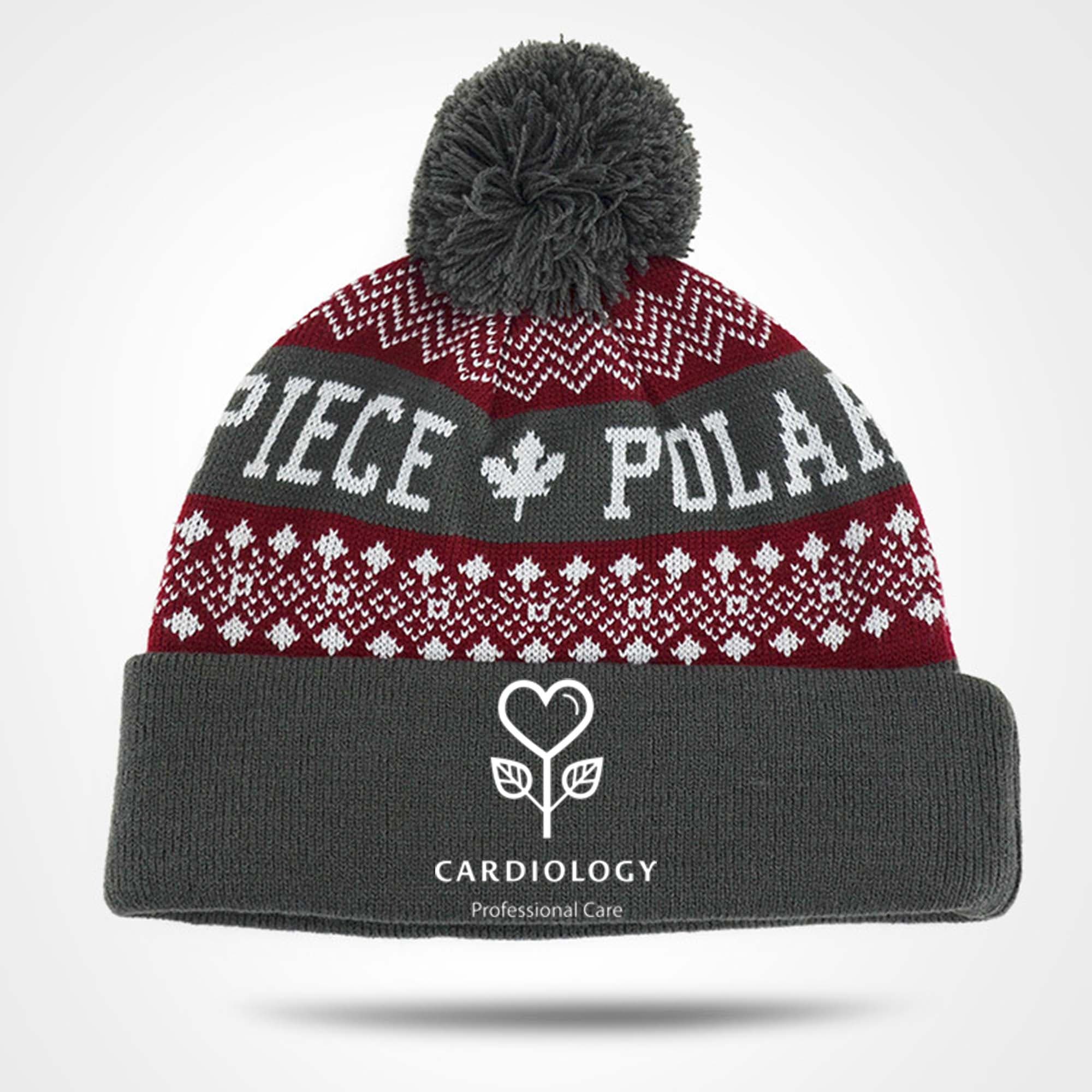 Jacquard Knit Pom Beanie