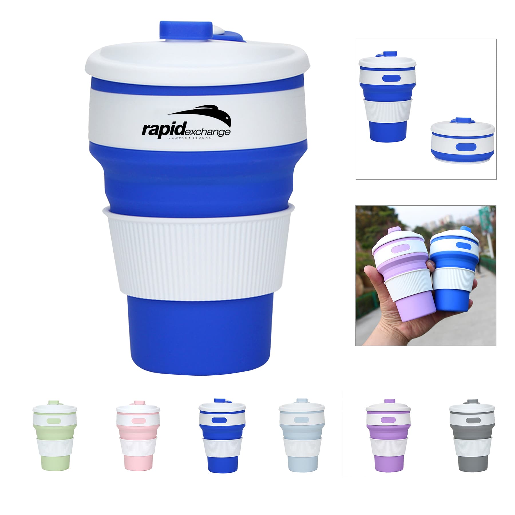 Collapsible Silicone Travel Drinking Cups