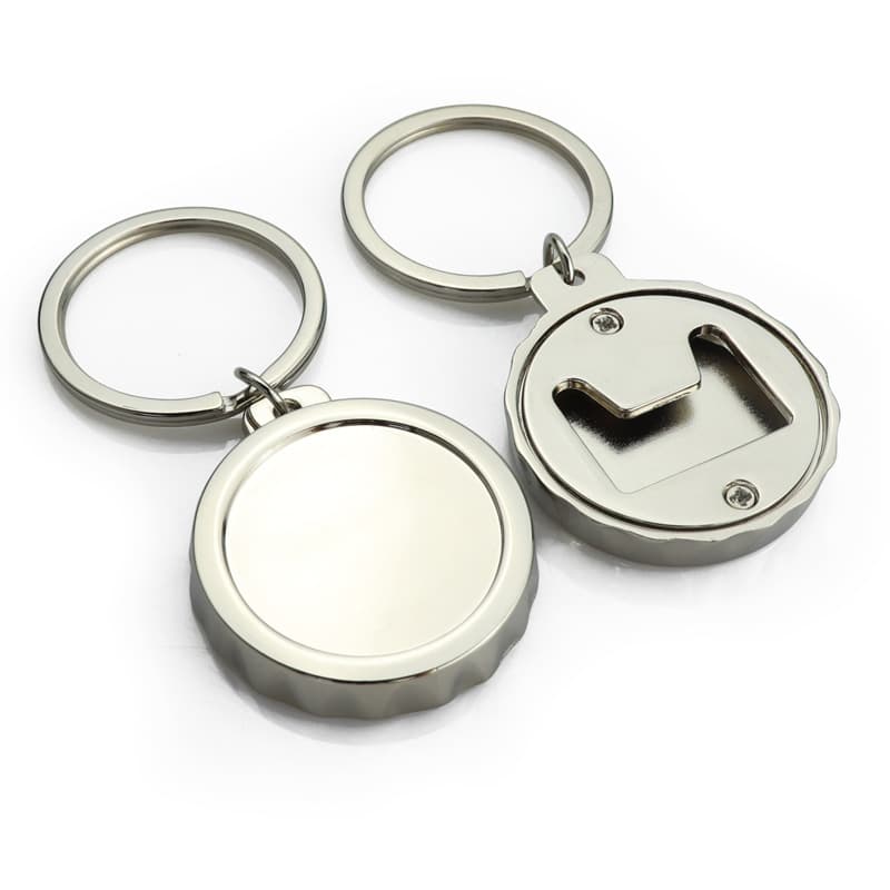 Beer Cap Shaped Bottle Opener with Keychain