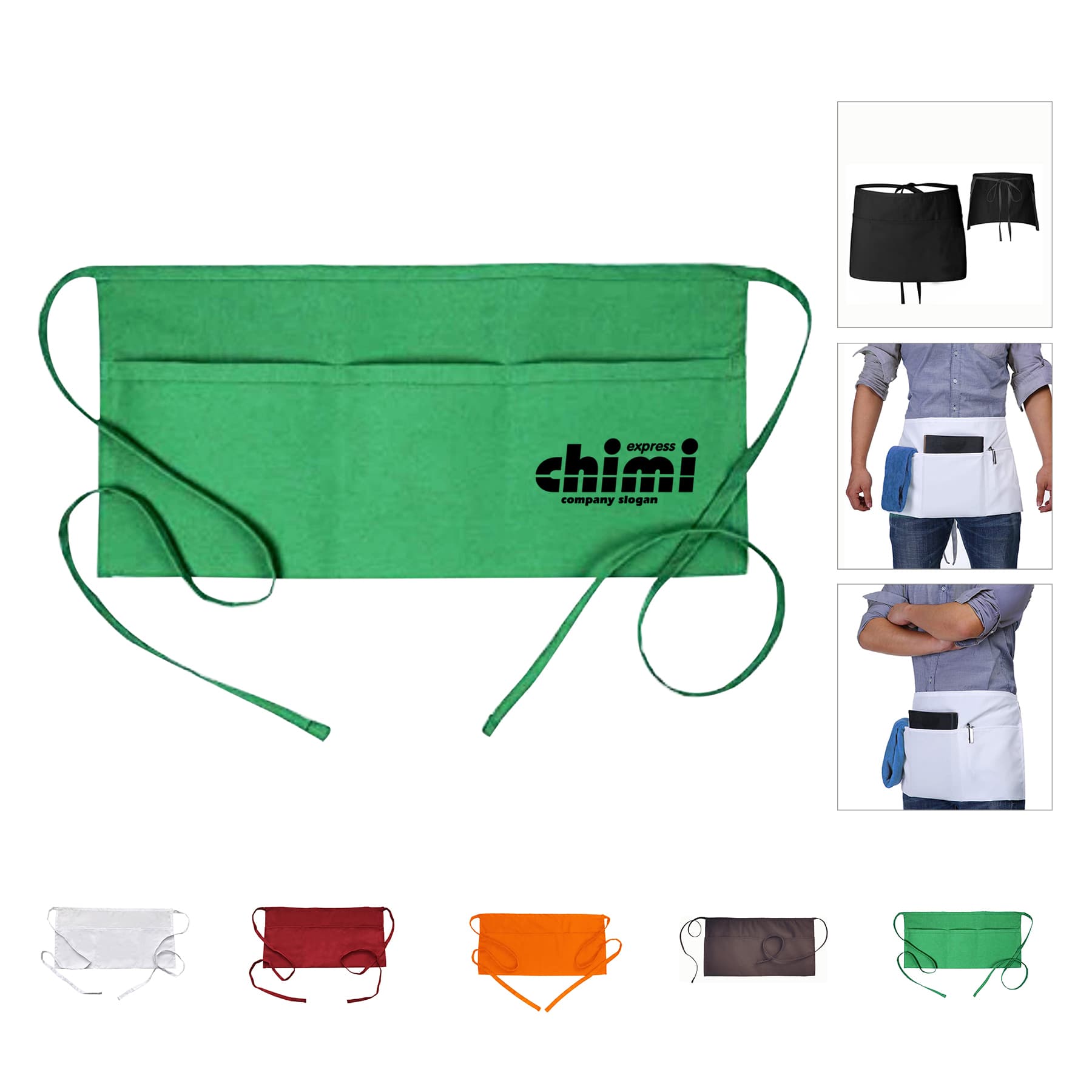 3 Pockets Server Apron