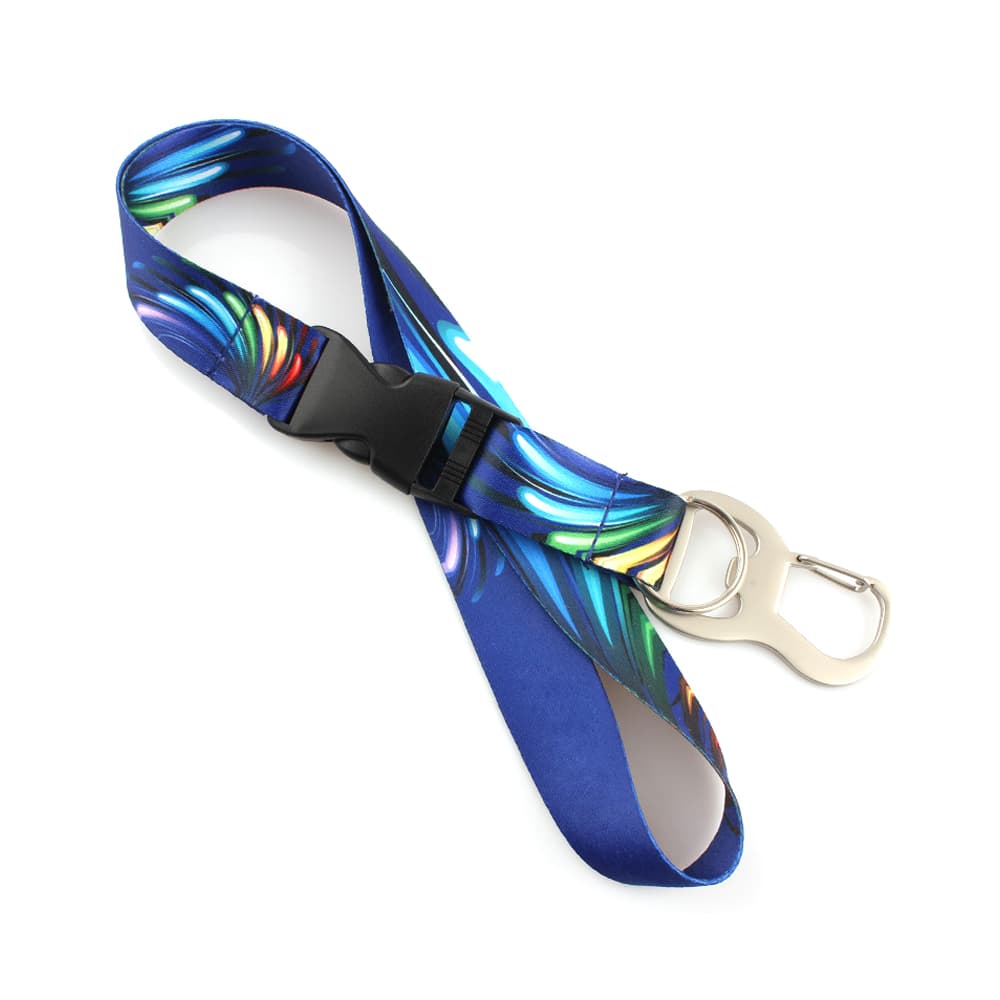 Custom 3/4 "polyester lanyard with bottle opener