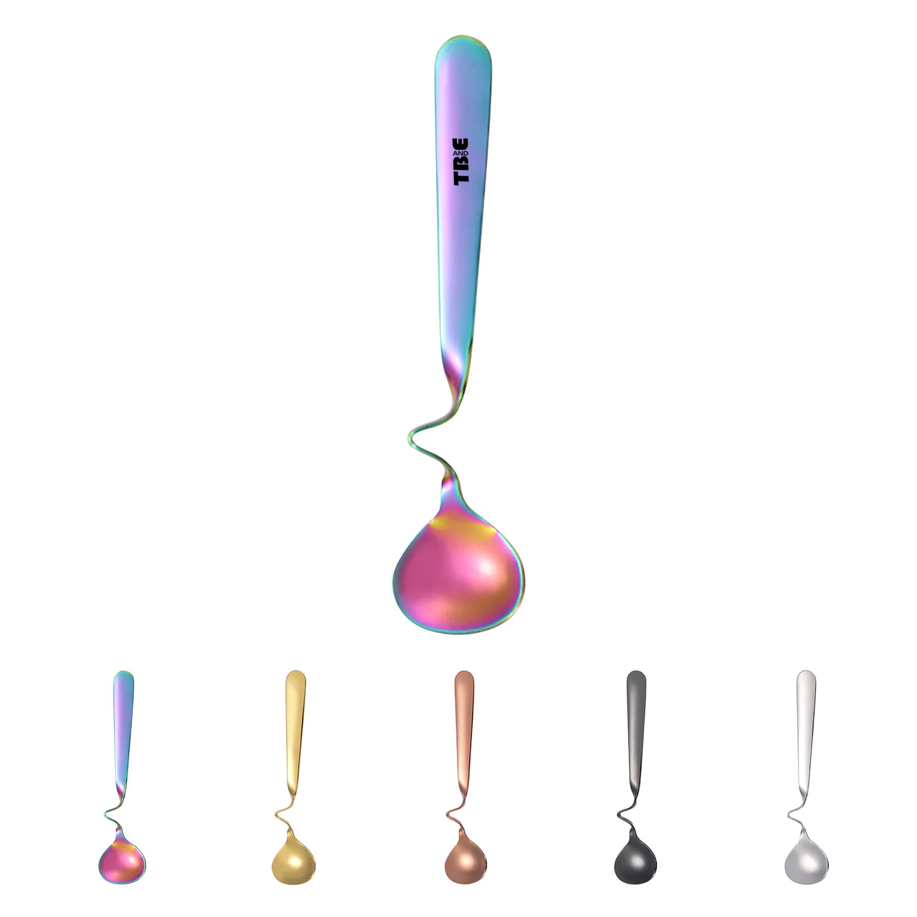 Hanging Curved Cup Bowl Anti-fall Stainless Steel Spoon