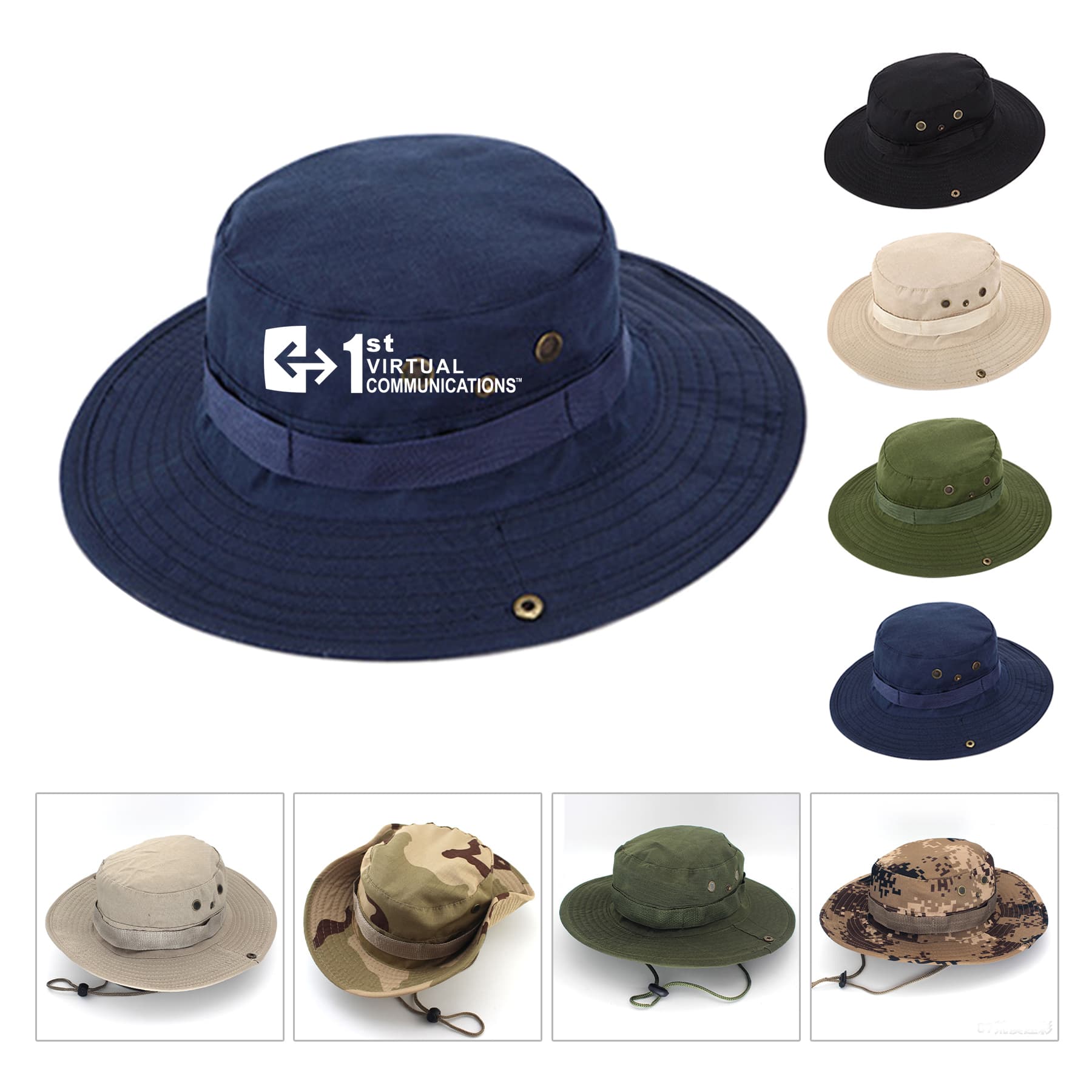 Wide Brim Cotton Adjustable Bucket Hats Caps