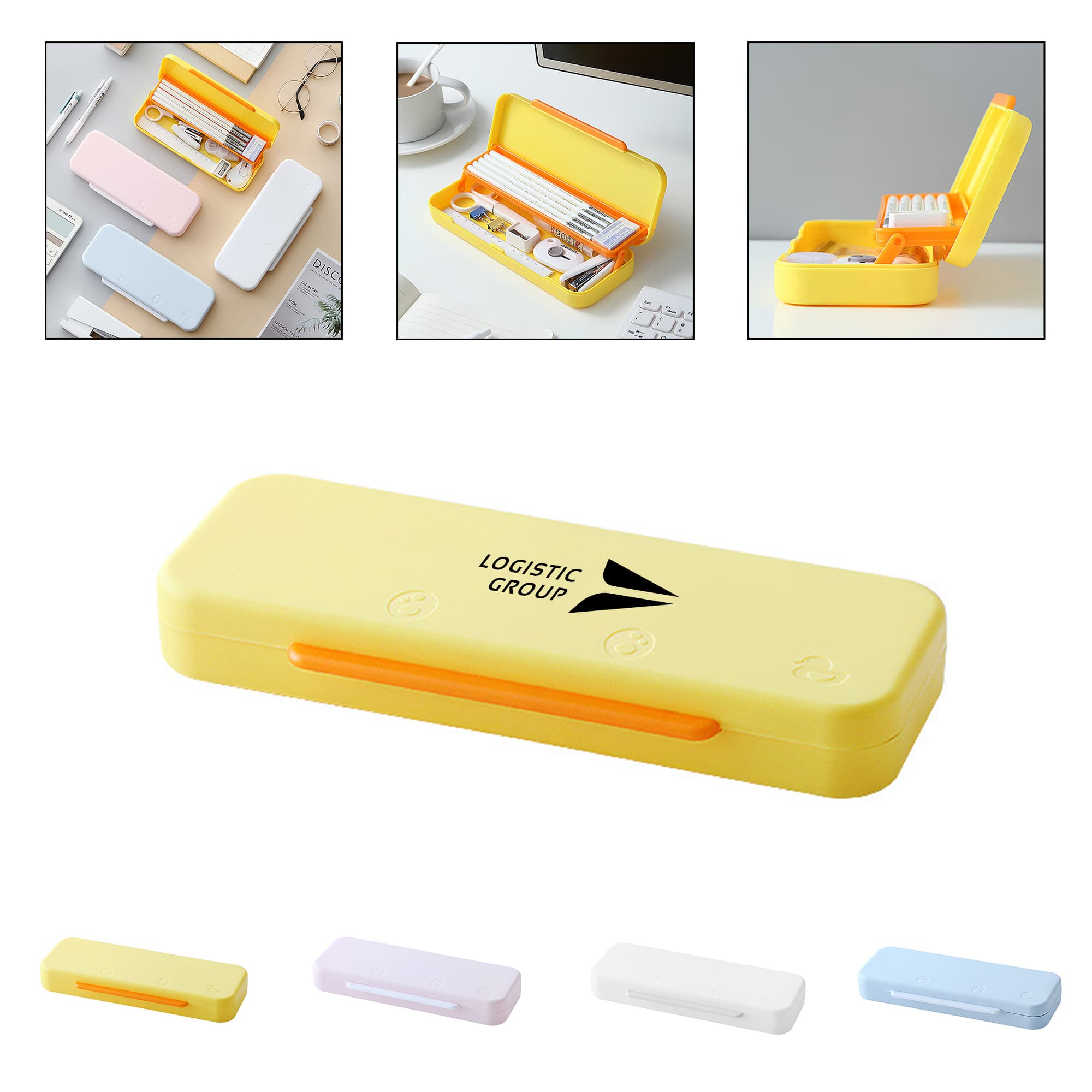 Double Layer Plastic Pencil Case