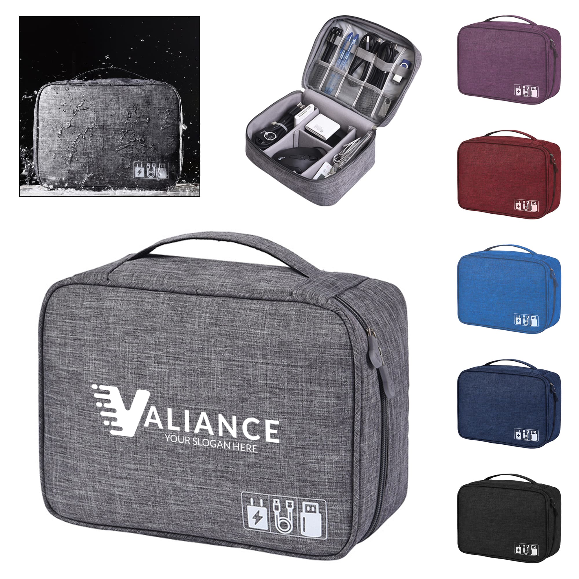 Travel Double Layer Electronics Organizer Bag