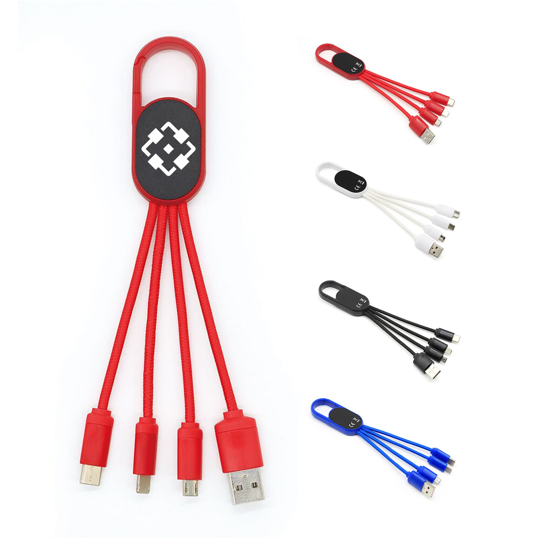 4 In 1 Keychain Noodle Shape Charging Cable