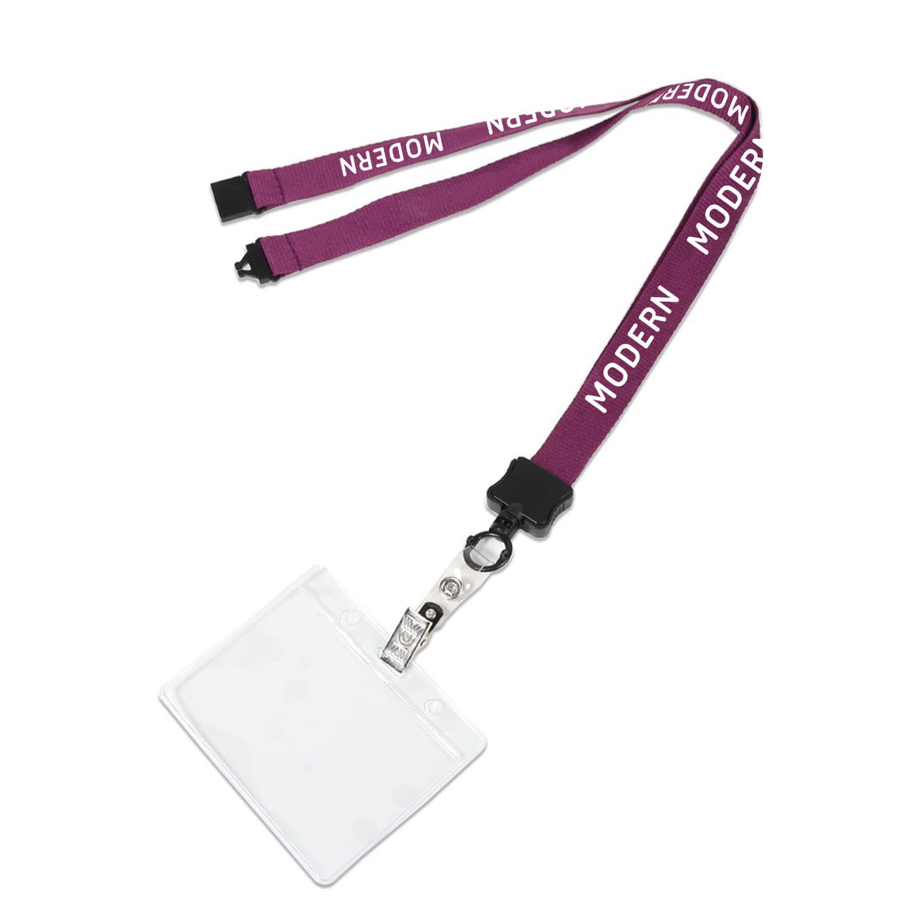 Custom 3/4" Polyester Lanyard W/ Id Badge Holder