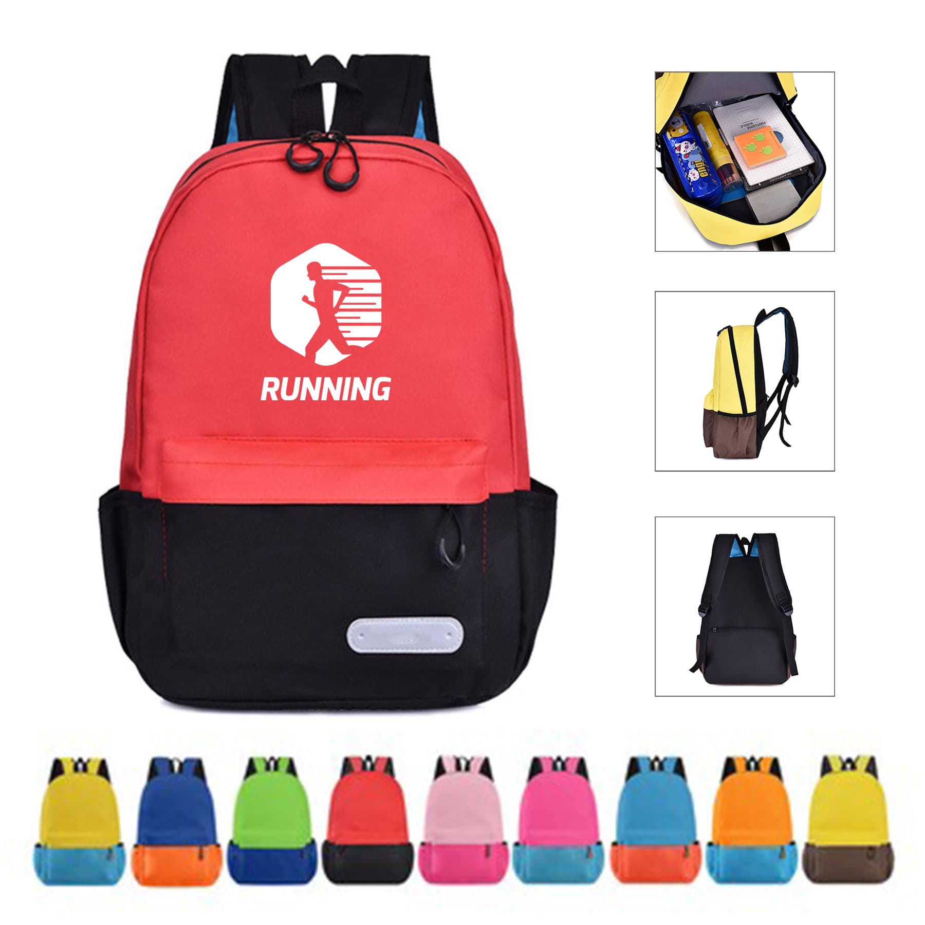 Custom Two-Tone Backpack / Color Blocking Backpack