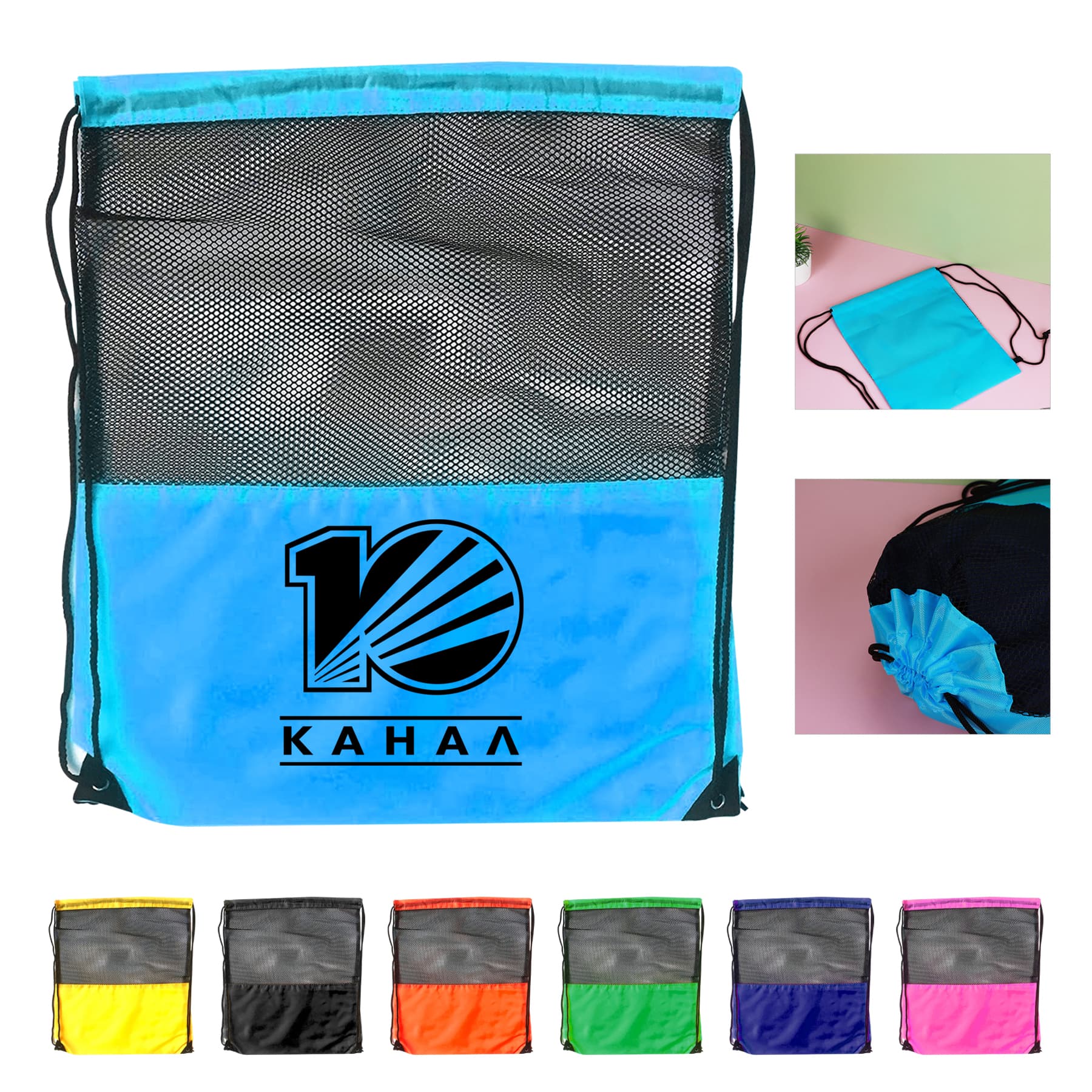 Mesh Drawstring Gym Backpack