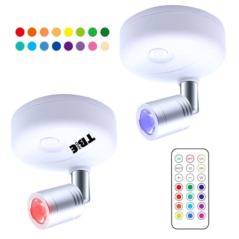 13-Color LED Wireless Cabinet Spotlights