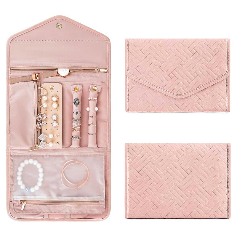 Travel Jewelry Bag Foldable Earring Storage Roll