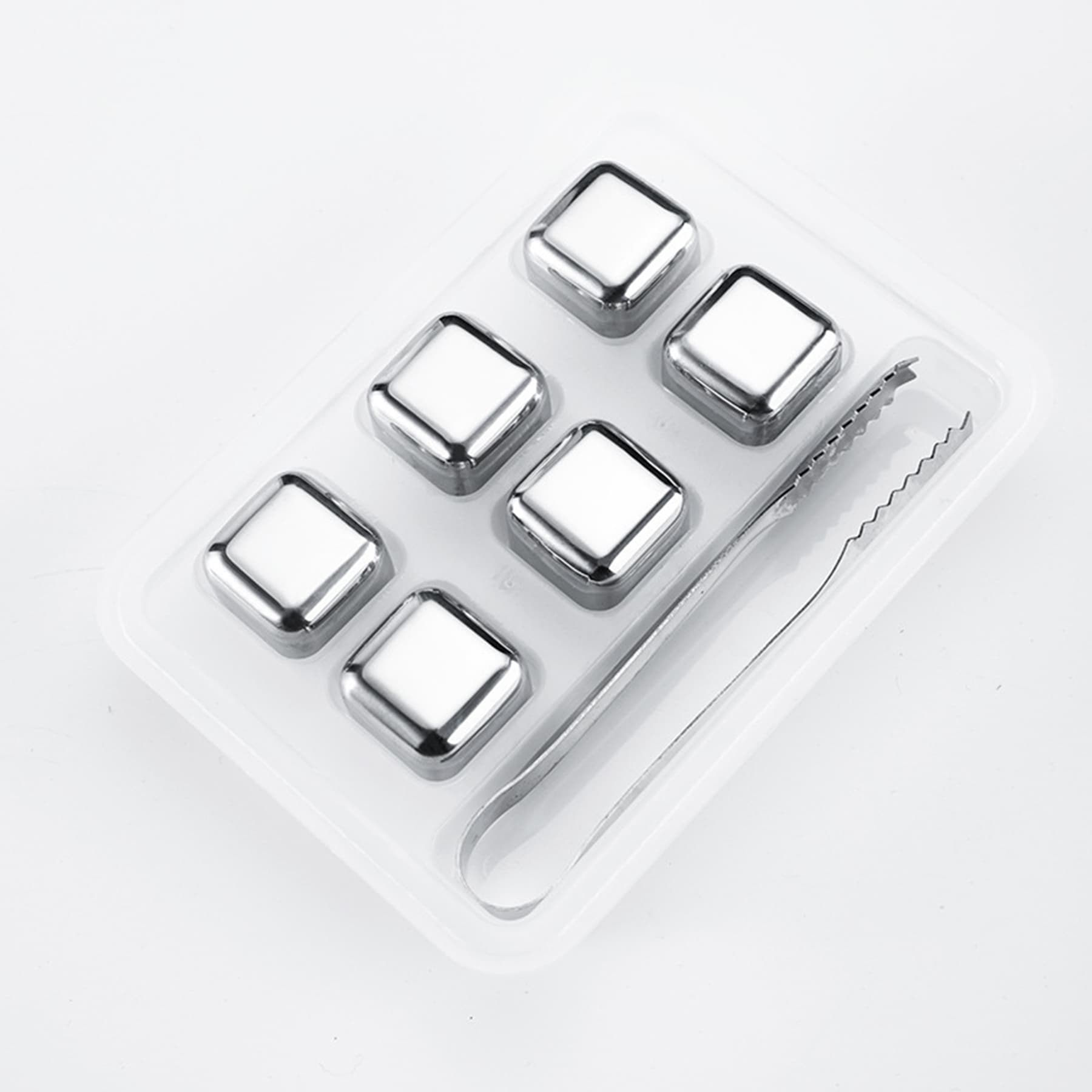 6 Pcs Stainless Steel Ice Cube Set