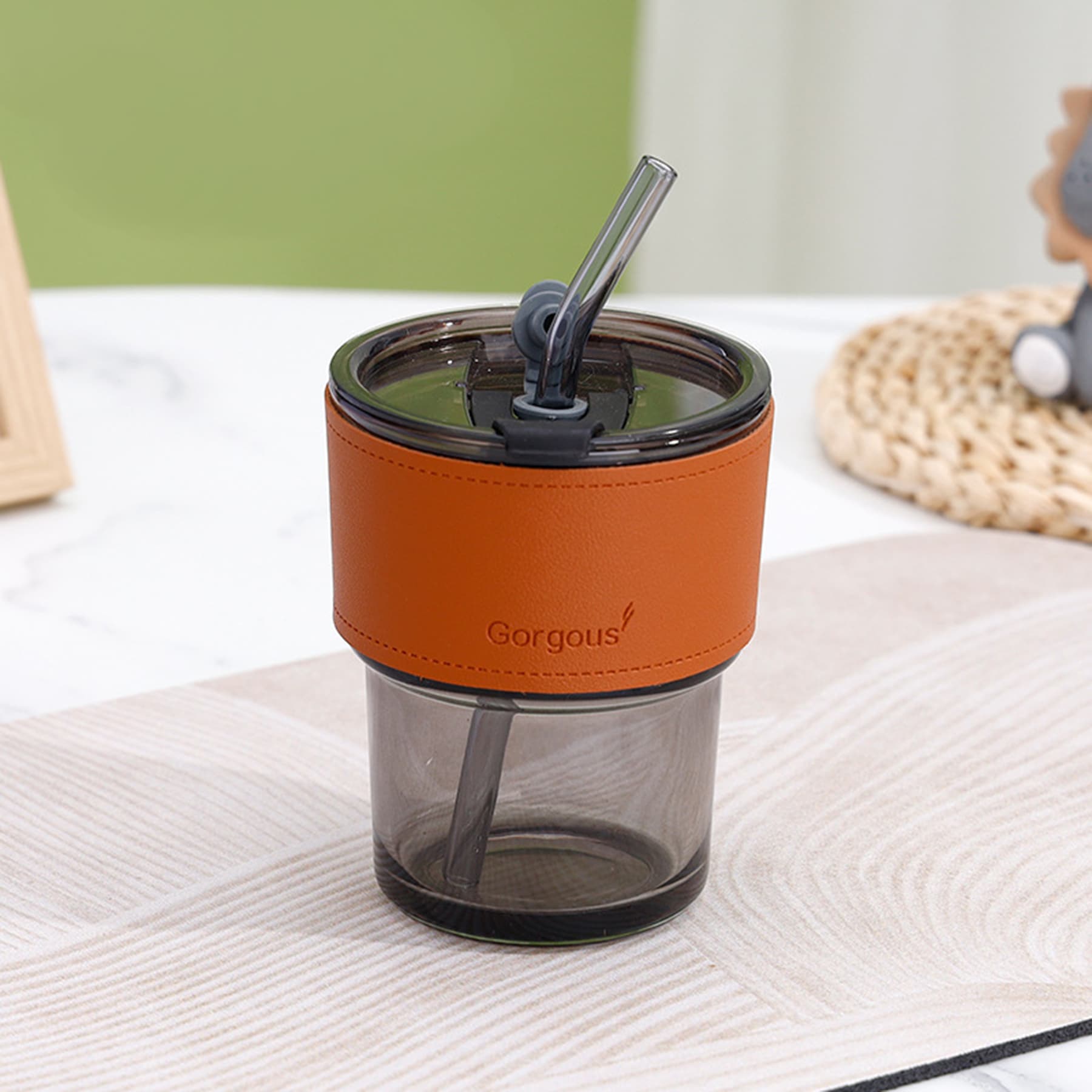 Coffee Cup With Cap And Straw