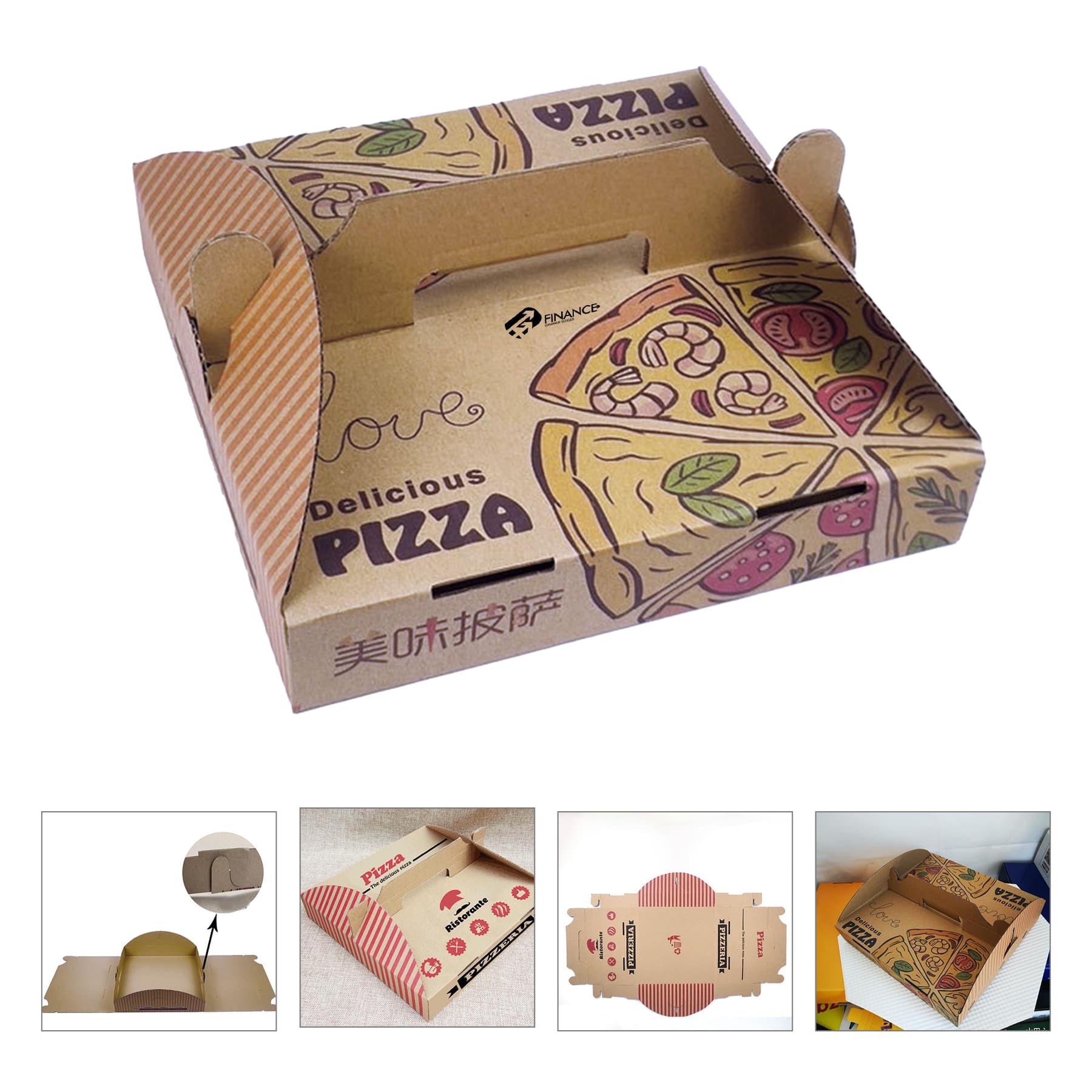 Pizza Packing Boxes With Handle
