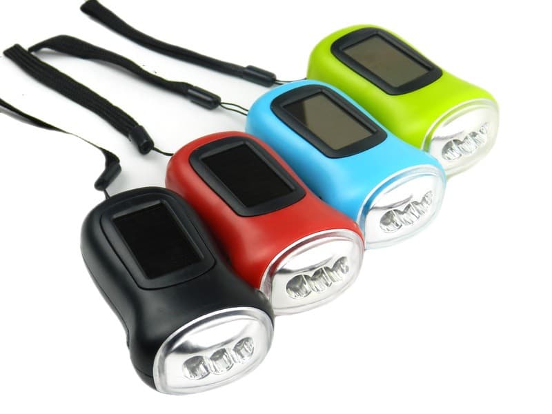 Hand Mini Crank Light Solar Power LED Flashlight