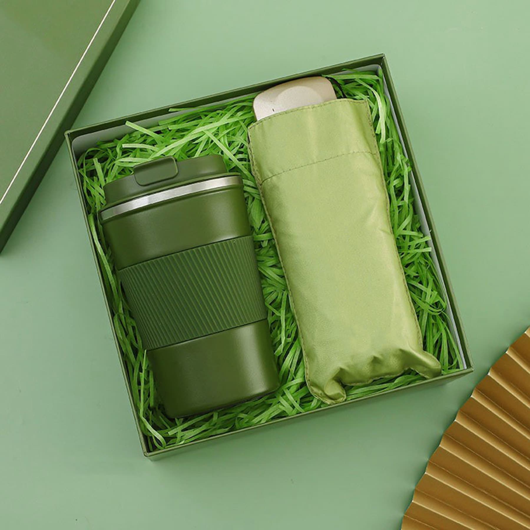 Download Image for UV Protection Umbrella w/12oz Travel Coffee Mug Gift Box Set