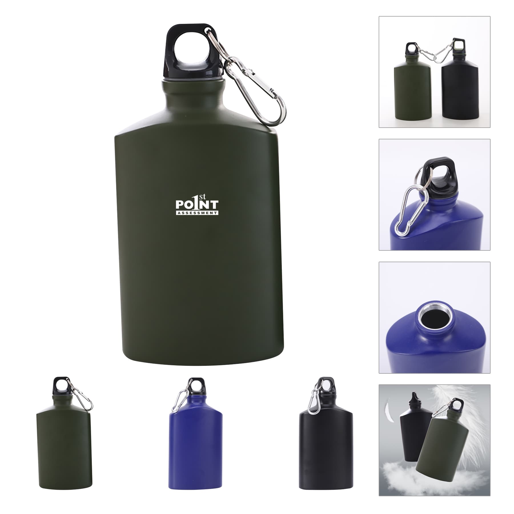Military Portable Hiking Canteen Aluminum Bottle