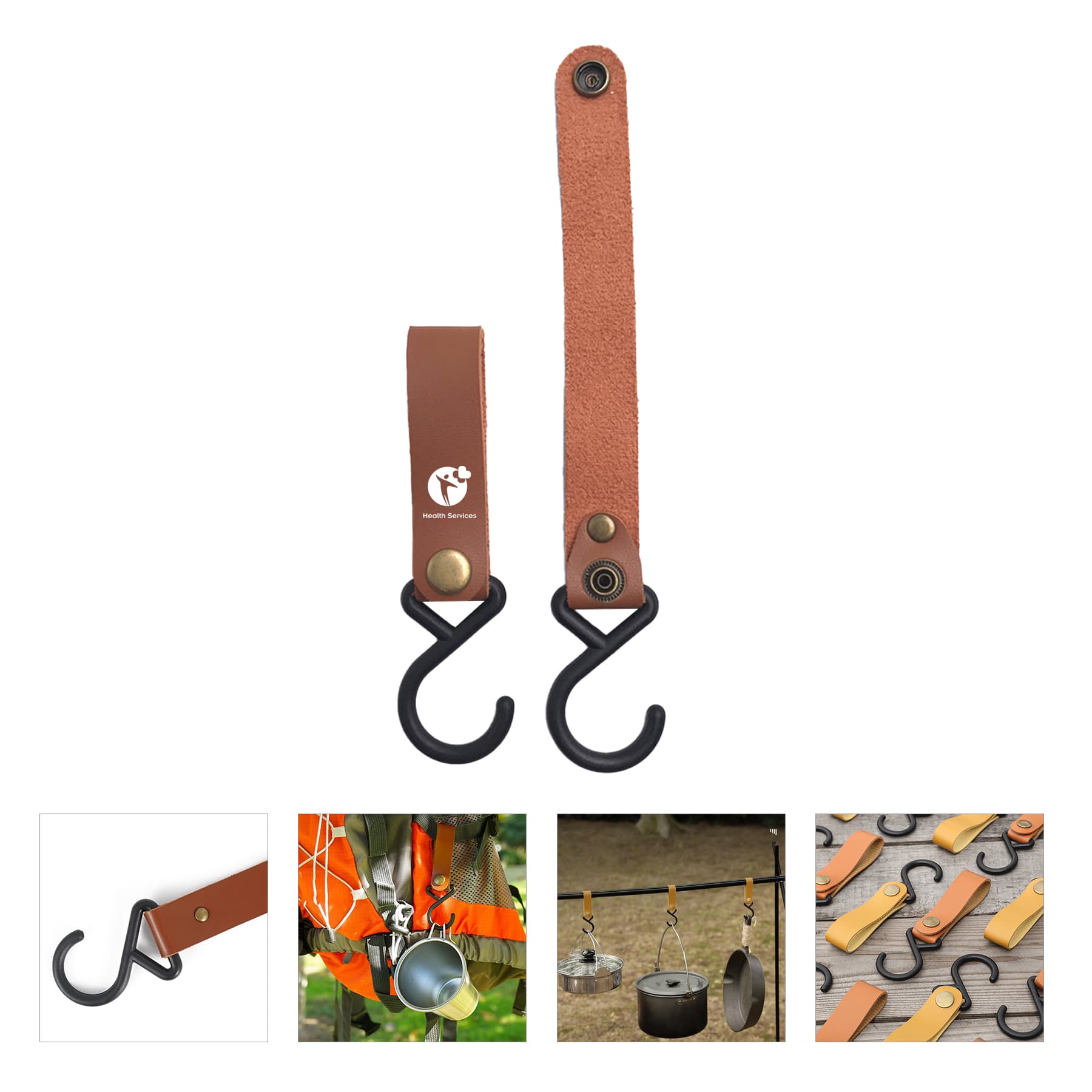 Pu Leather Outdoor Hanging Strap Hook