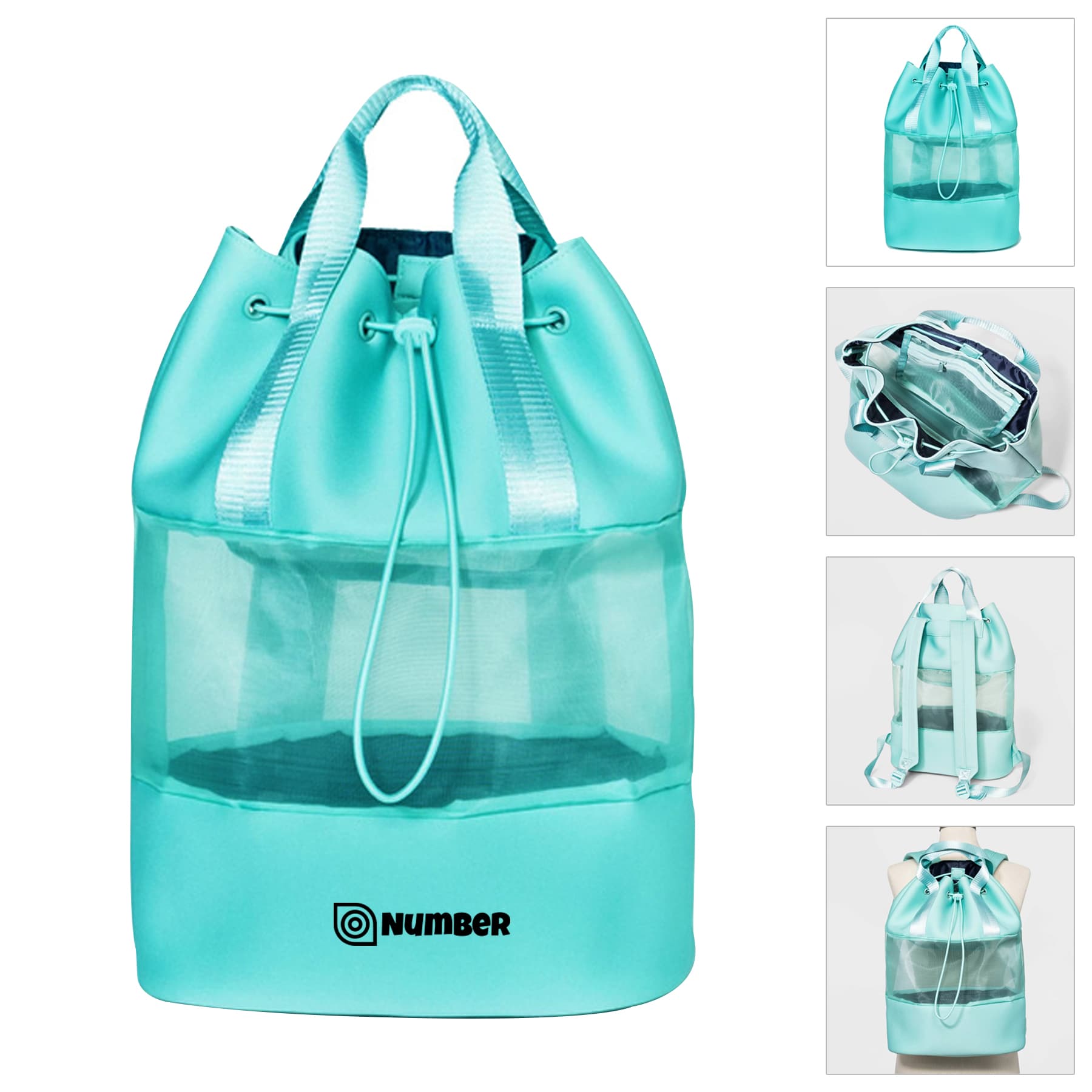 Large Beach Drawstring Backpack